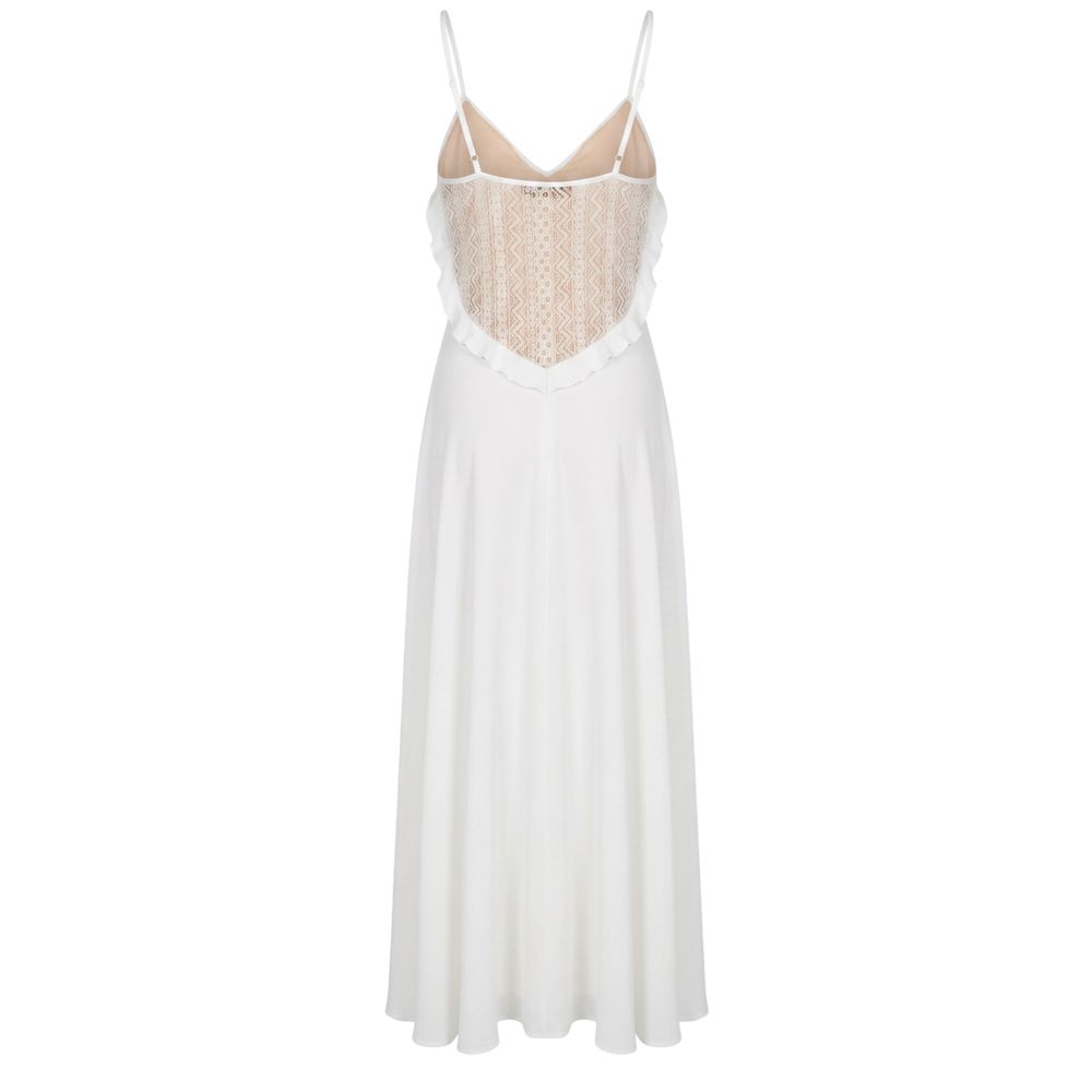 Trussardi Jeans White Polyester Women Dress | Regal Royce