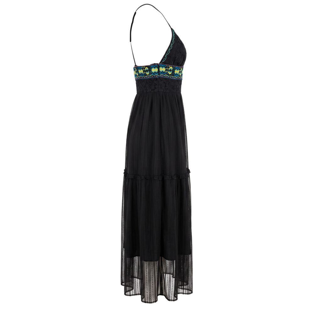 Trussardi Jeans Black Cotton Women Dress | Regal Royce