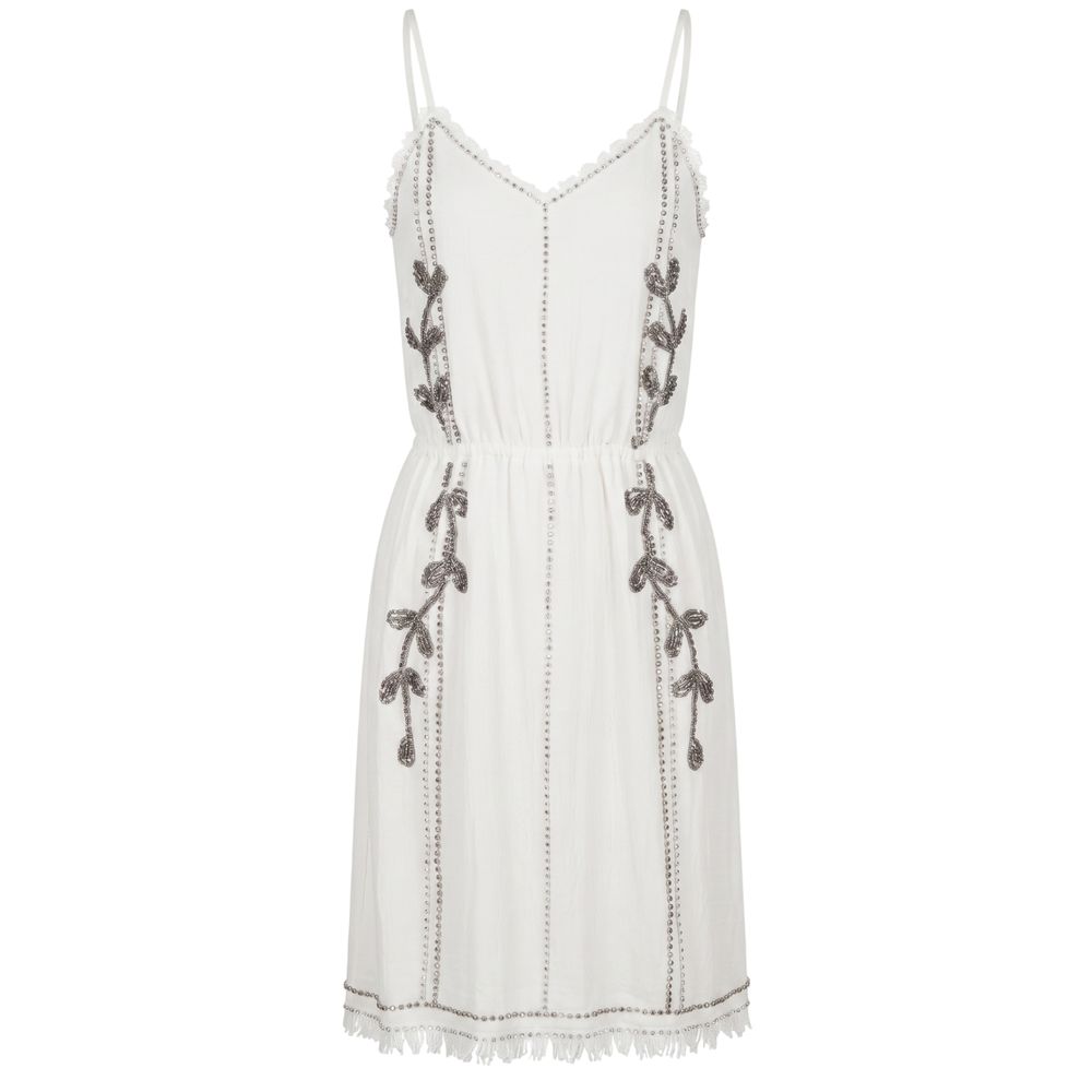 Trussardi Jeans White Cotton Women Dress | Regal Royce