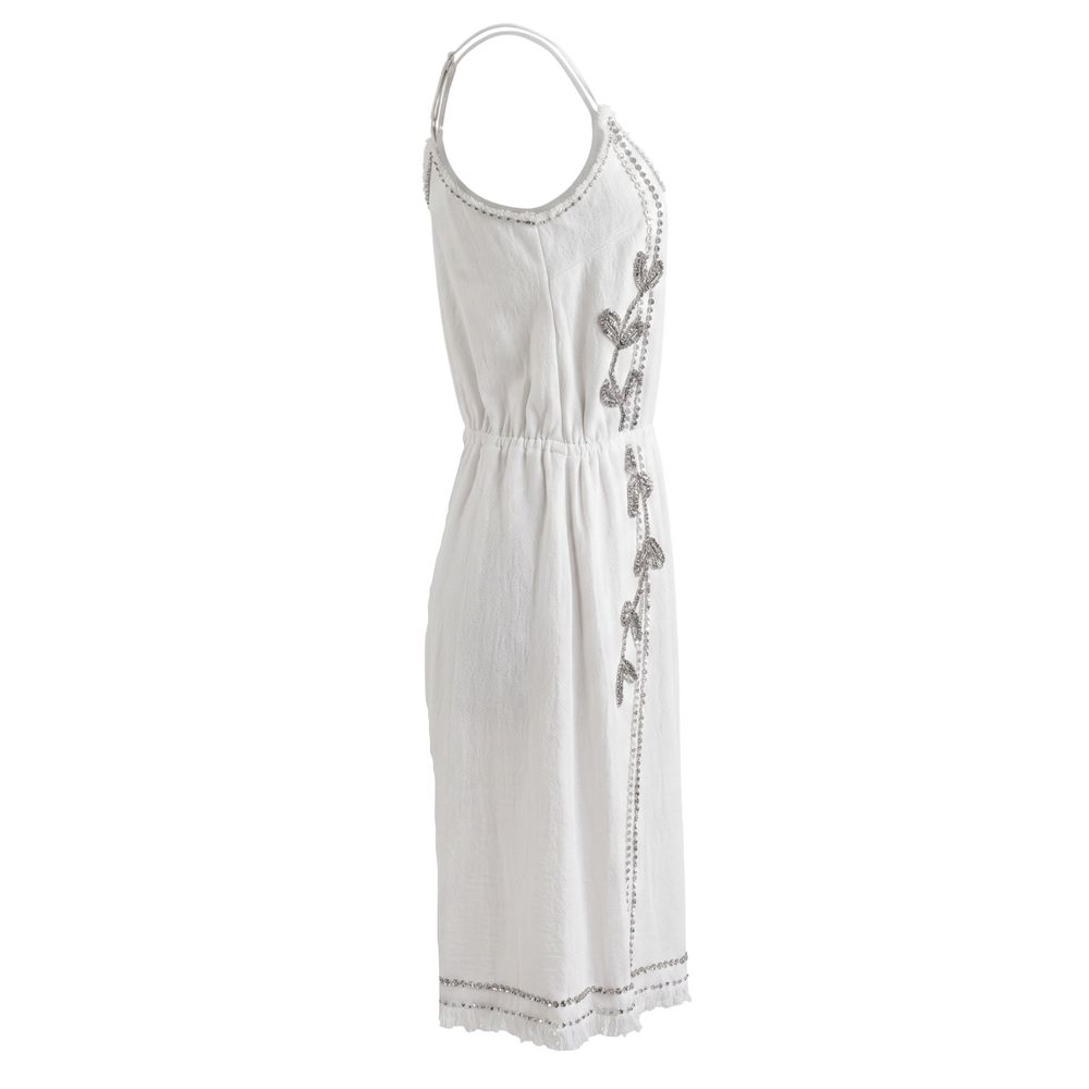 Trussardi Jeans White Cotton Women Dress | Regal Royce
