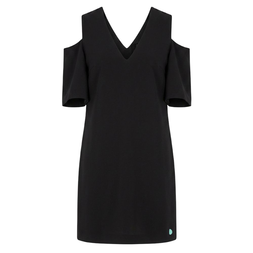 Trussardi Jeans Black Polyester Women Dress | Regal Royce