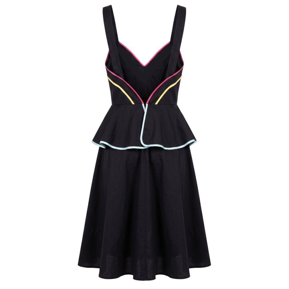 Trussardi Jeans Black Cotton Women's Dress | Regal Royce