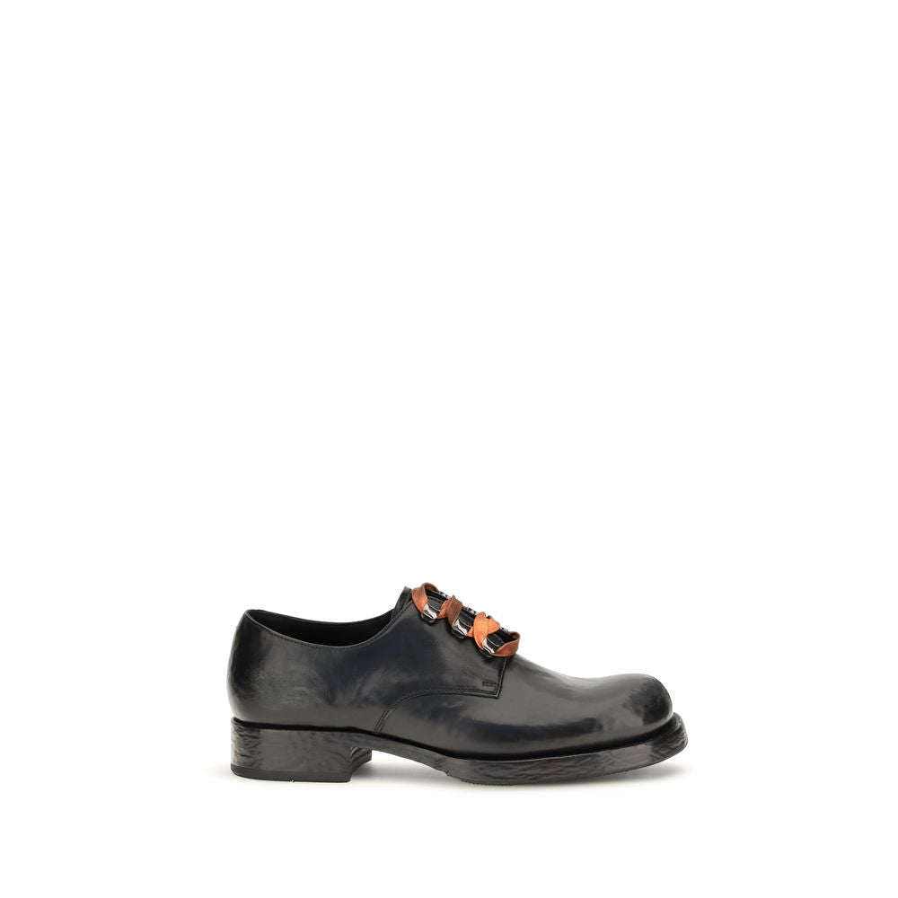 Prada Black Calf Leather Bos Taurus Oxfords And Derbies | Regal Royce