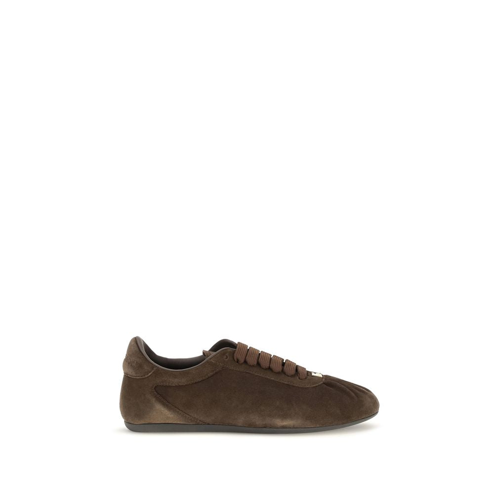 Dolce & Gabbana Brown Suede Leather Low Top Sneakers | Regal Royce
