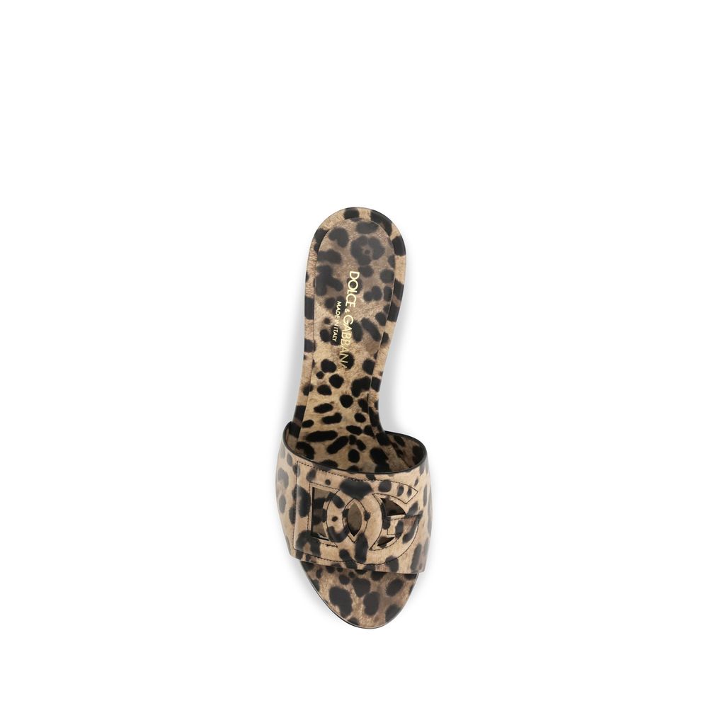 Dolce & Gabbana Beige Calf Leather Bos Taurus Mules | Regal Royce