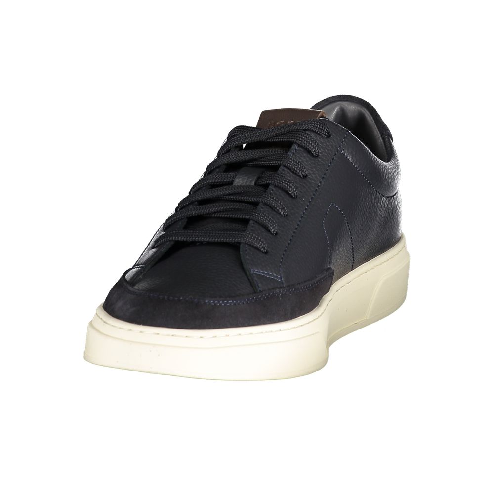 Hugo Boss Blue Leather Men's Sneakers | Regal Royce
