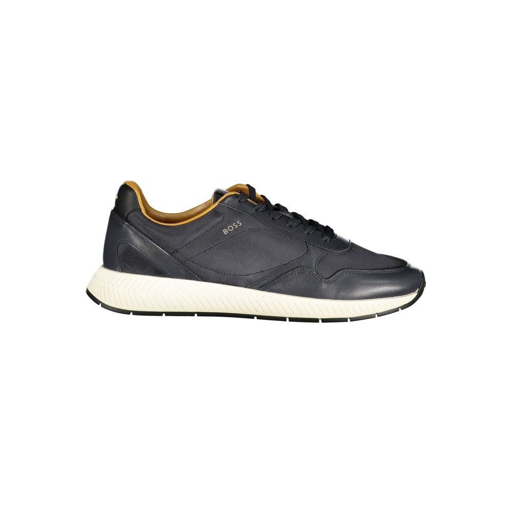 Hugo Boss Blue Leather Men's Sneaker | Regal Royce