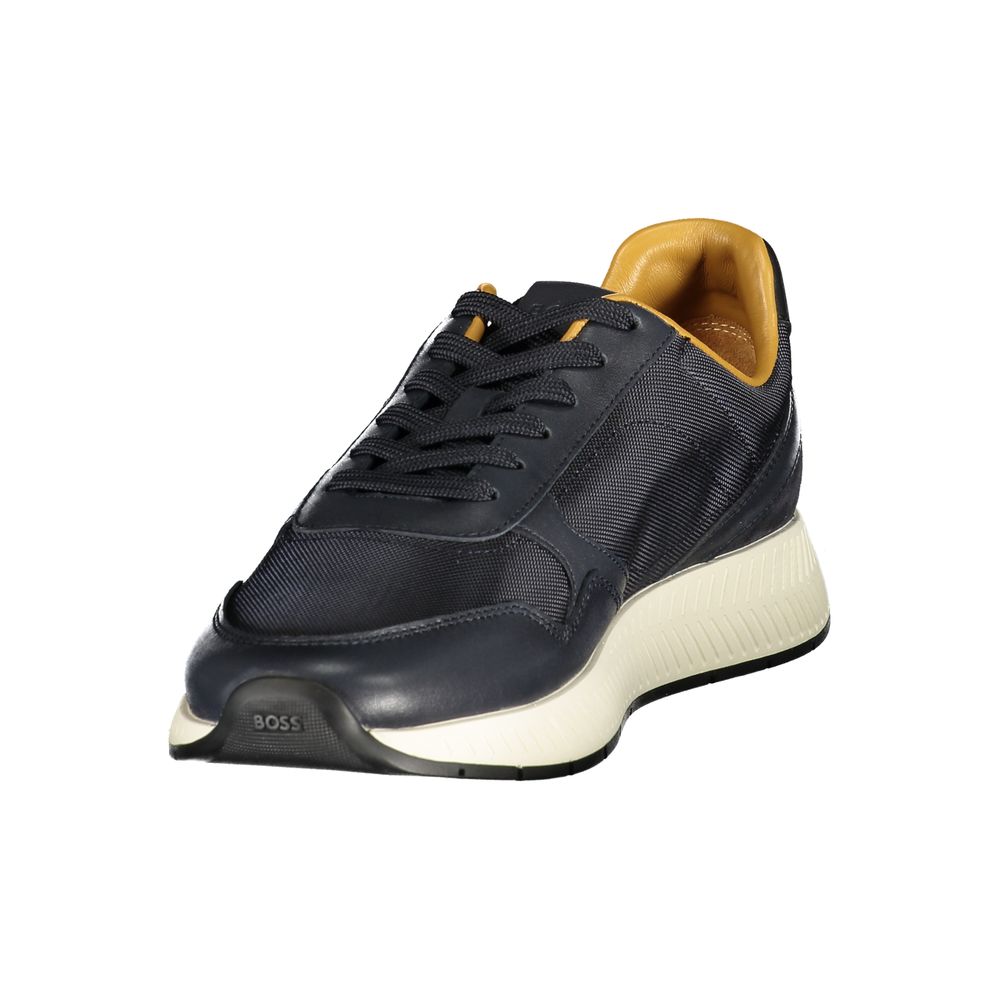 Hugo Boss Blue Leather Men's Sneaker | Regal Royce