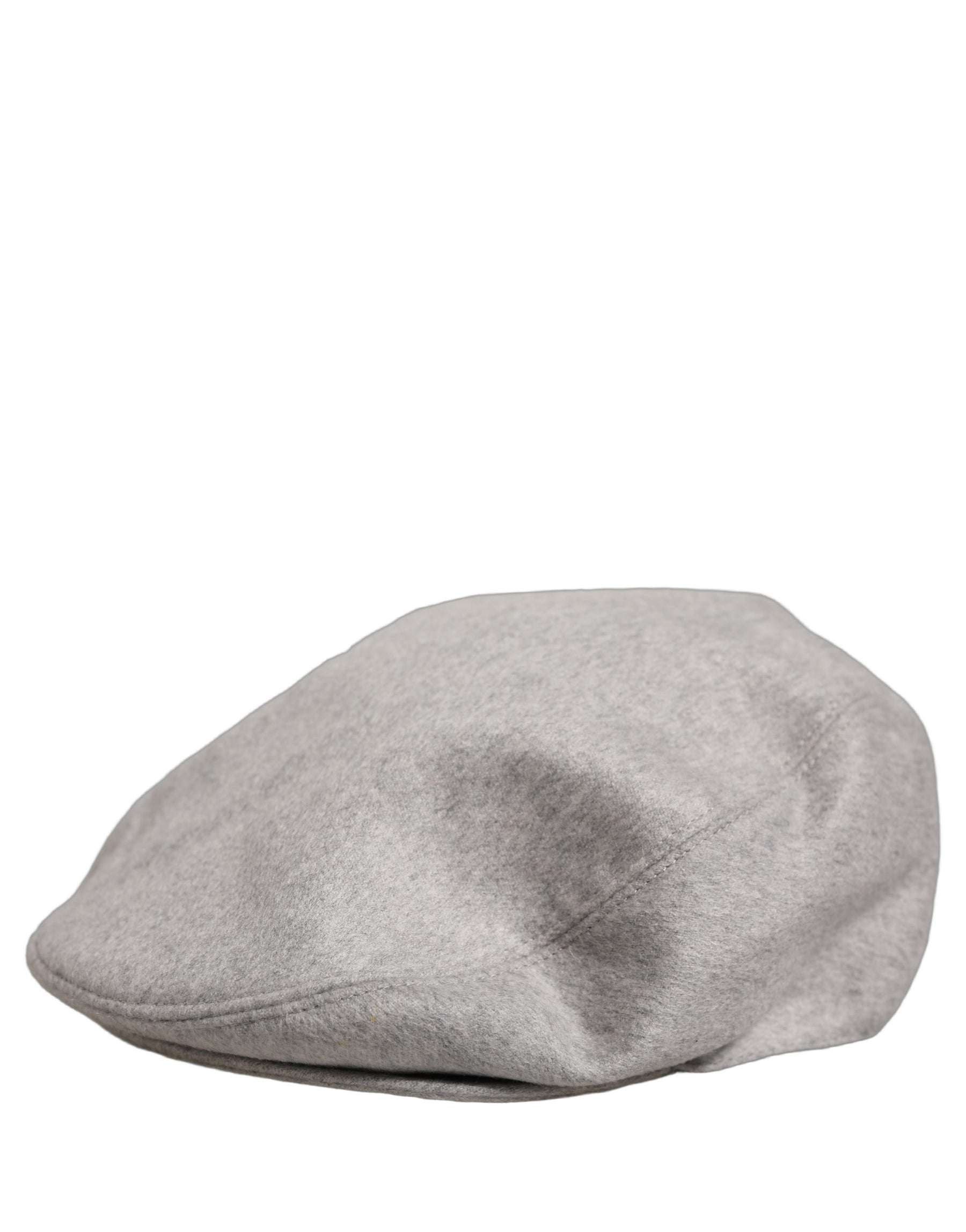 Dolce & Gabbana Men Light Grey Cashmere Newsboy Cabbie Cap Hat | Regal Royce