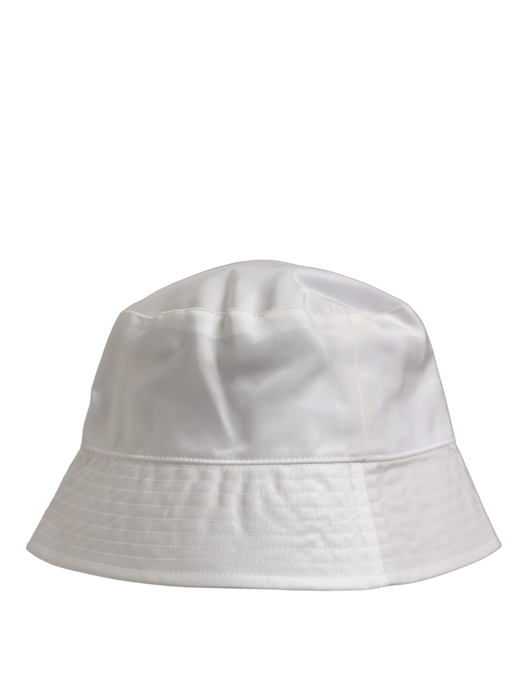 Dolce & Gabbana Men White Nylon Wide Brim Bucket Capello Hat | Regal Royce