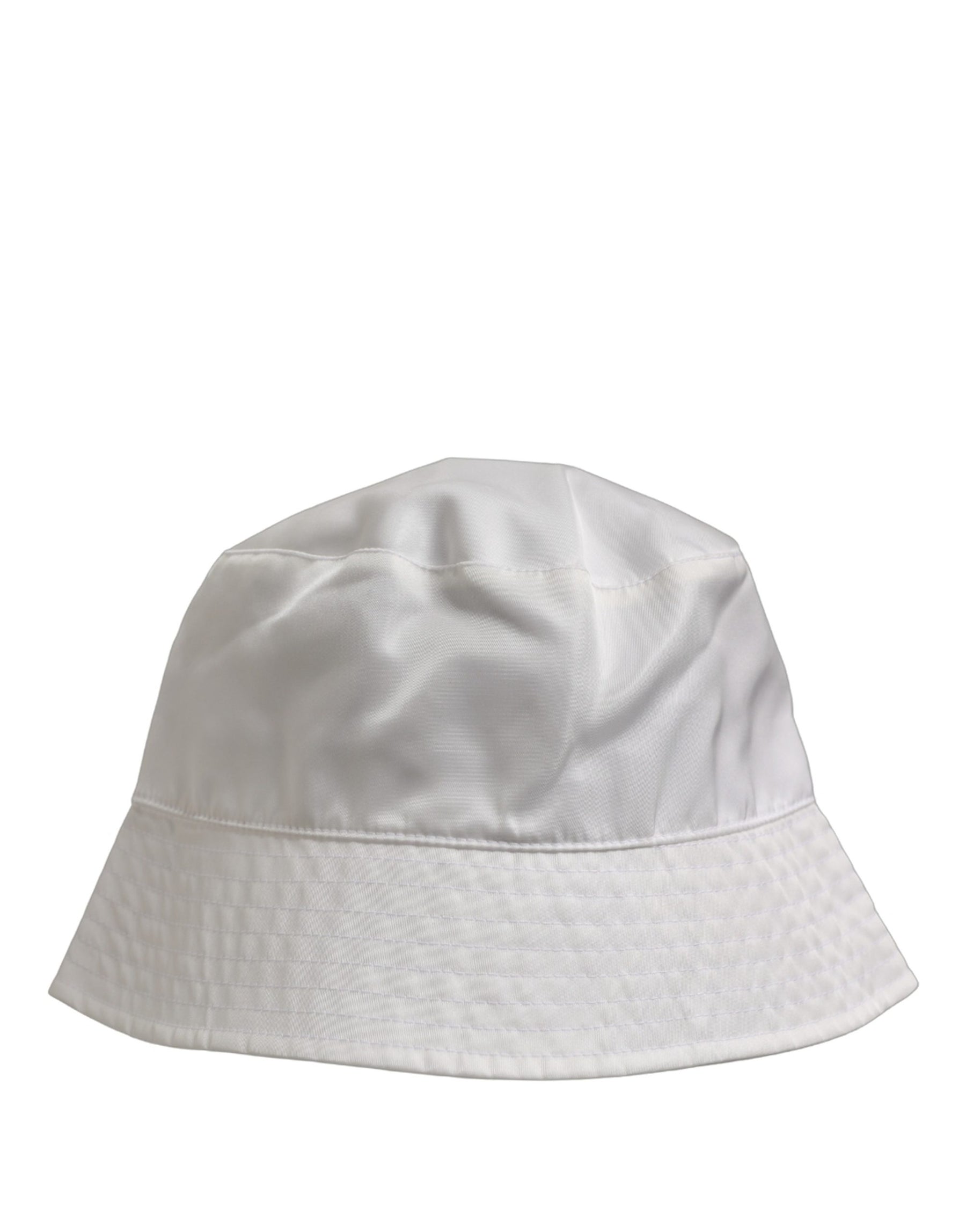Dolce & Gabbana Men White Nylon Wide Brim Bucket Capello Hat | Regal Royce