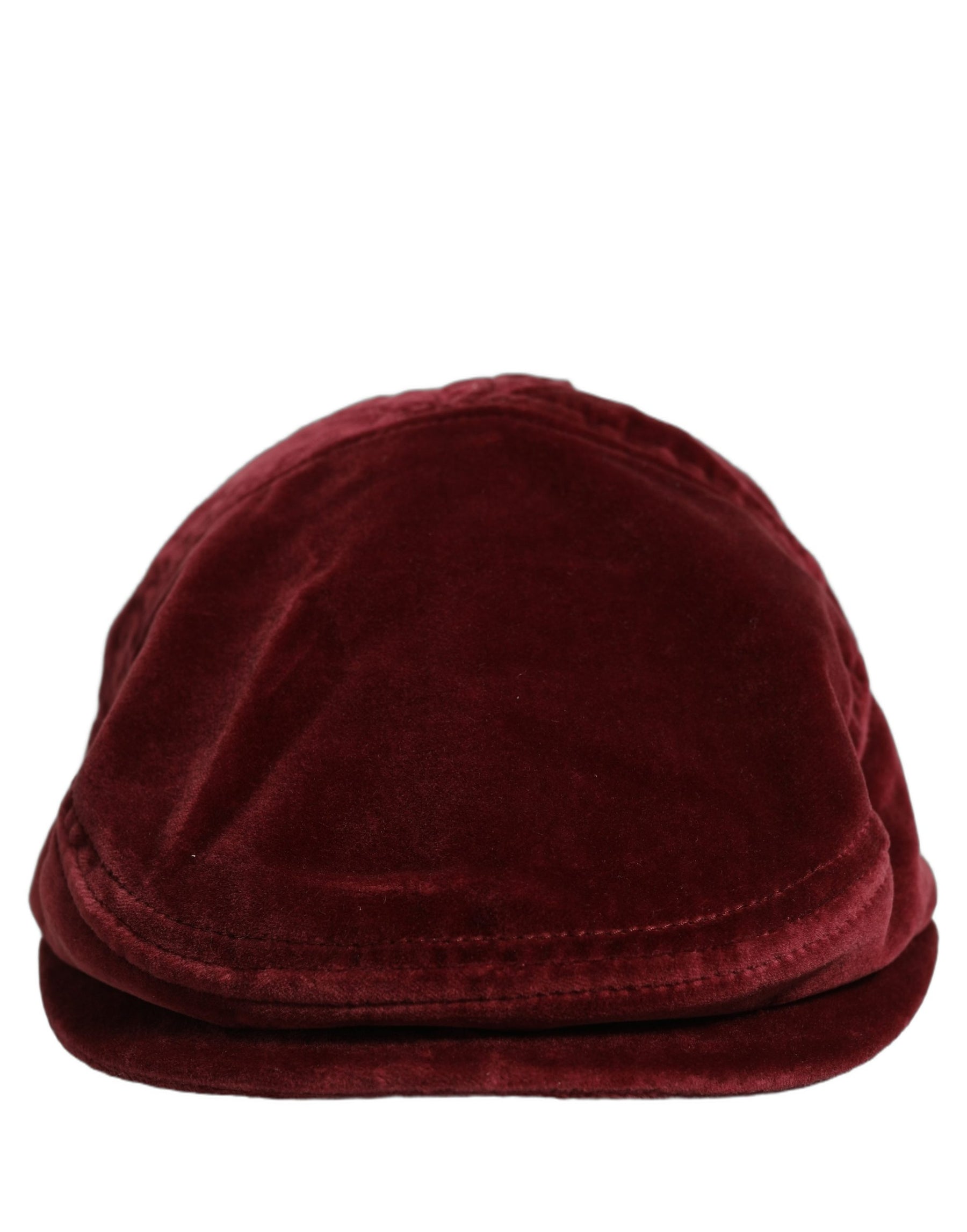 Dolce & Gabbana Men Dark Red Cotton Newsboy Capello Cabbie Hat | Regal Royce