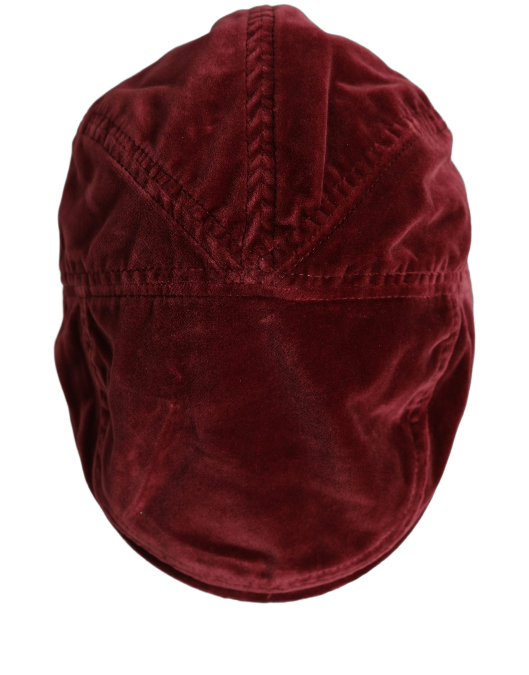 Dolce & Gabbana Men Dark Red Cotton Newsboy Capello Cabbie Hat | Regal Royce