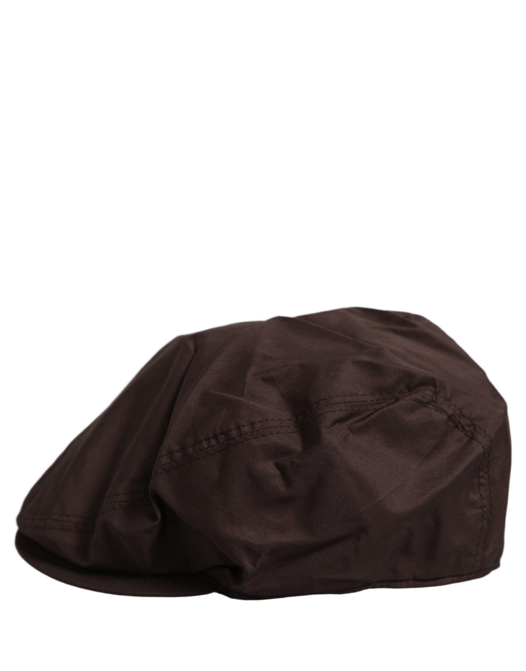 Dolce & Gabbana Men Brown Cotton Newsboy Capello Cabbie Hat | Regal Royce