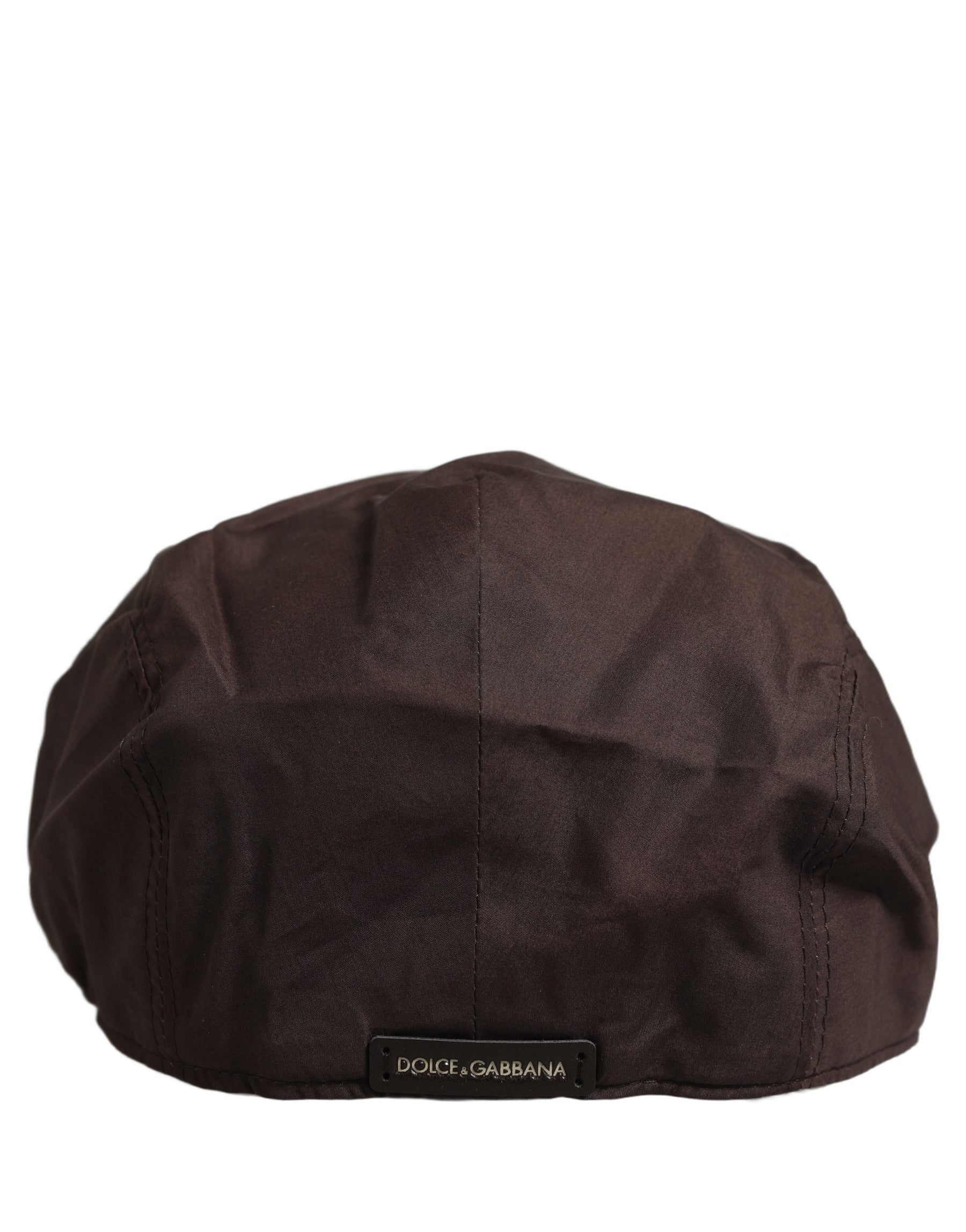 Dolce & Gabbana Men Brown Cotton Newsboy Capello Cabbie Hat | Regal Royce