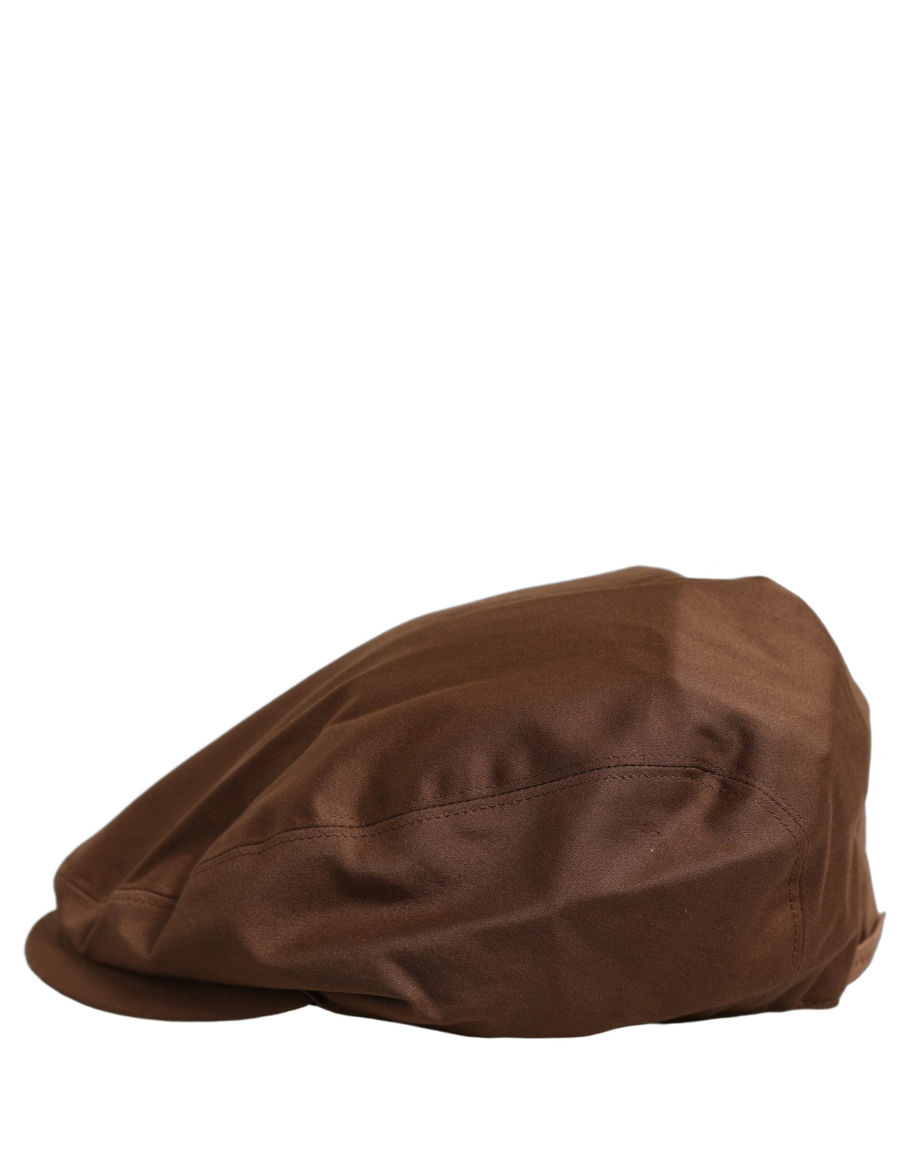 Dolce & Gabbana Men Brown Cotton Newsboy Capello Cabbie Hat | Regal Royce