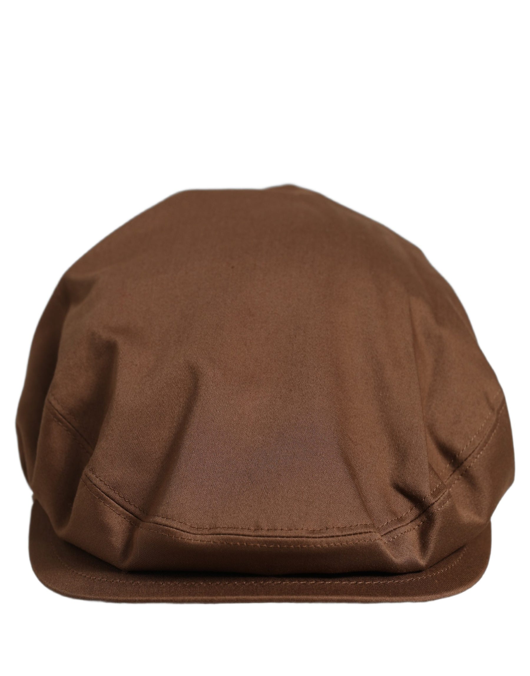 Dolce & Gabbana Men Brown Cotton Newsboy Capello Cabbie Hat | Regal Royce