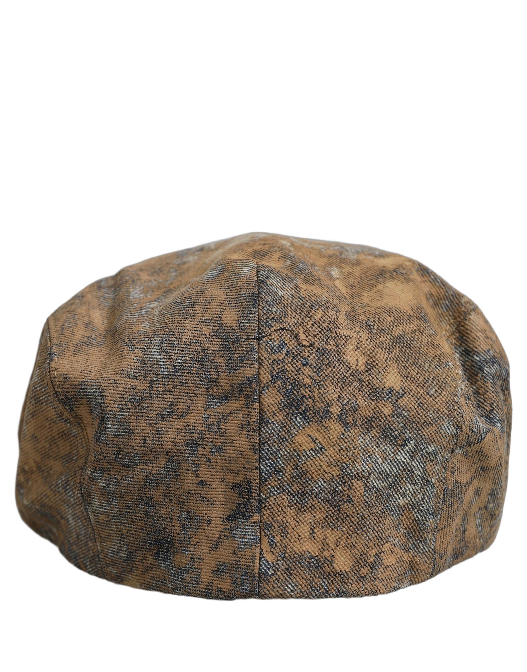 Dolce & Gabbana Men Brown Cotton Newsboy Capello Cabbie Hat | Regal Royce