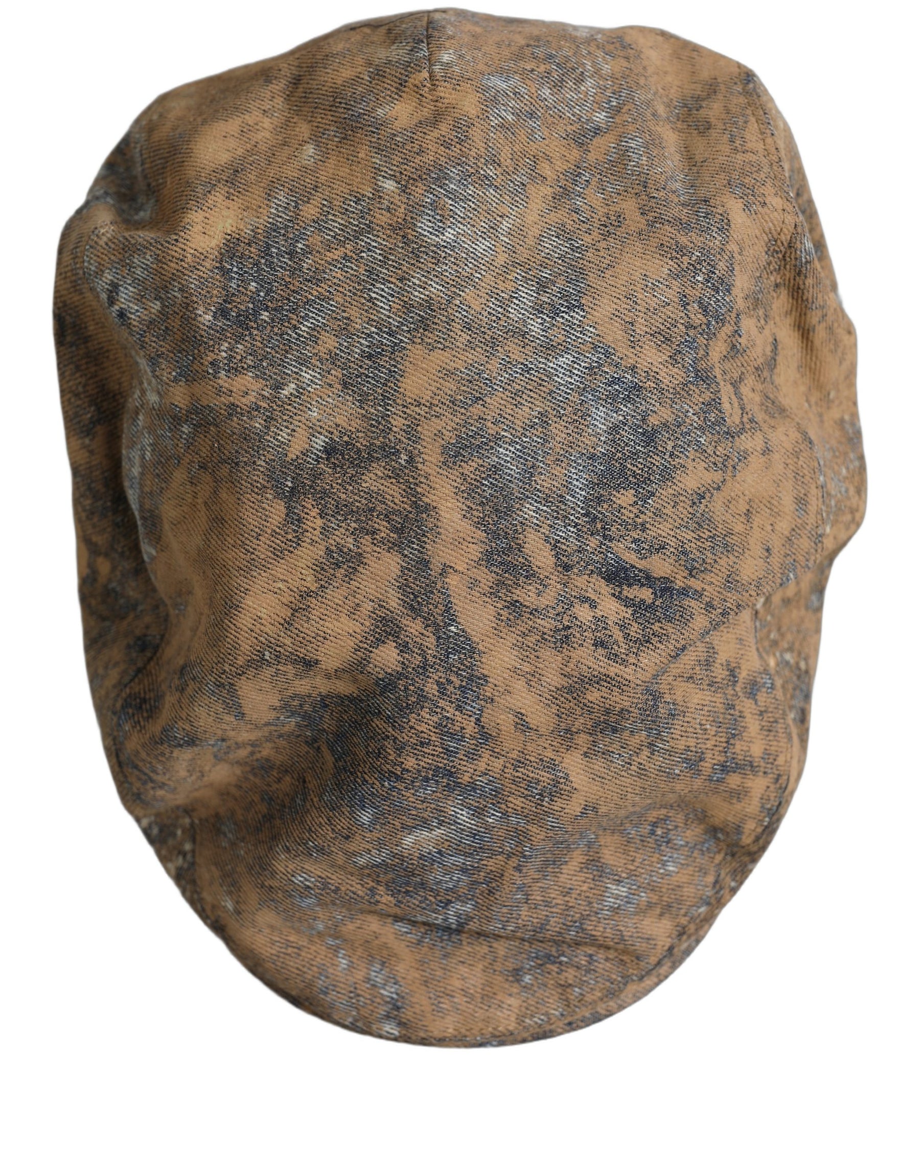 Dolce & Gabbana Men Brown Cotton Newsboy Capello Cabbie Hat | Regal Royce