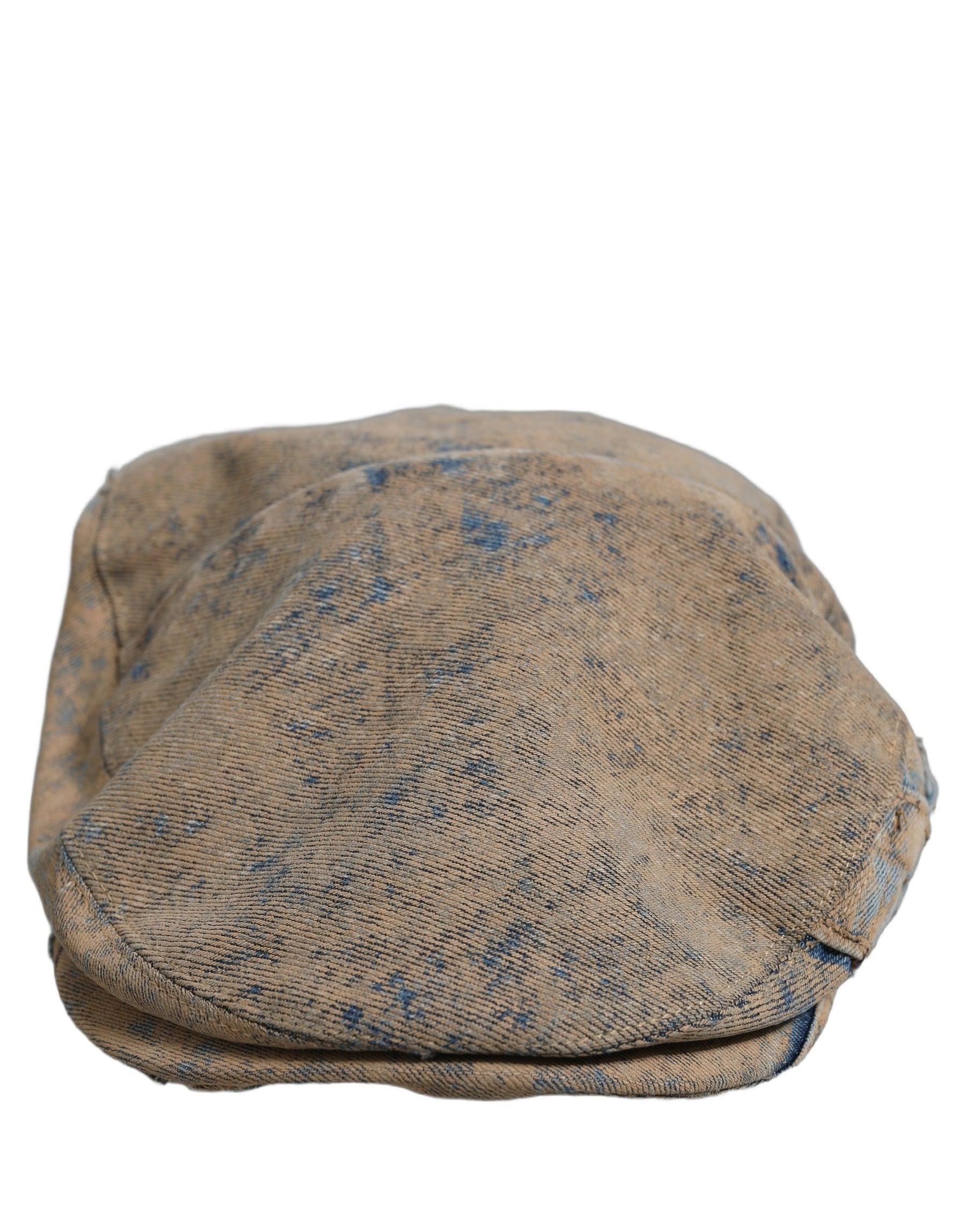 Dolce & Gabbana Brown Cotton Denim Newsboy Capello Cabbie Hat | Regal Royce