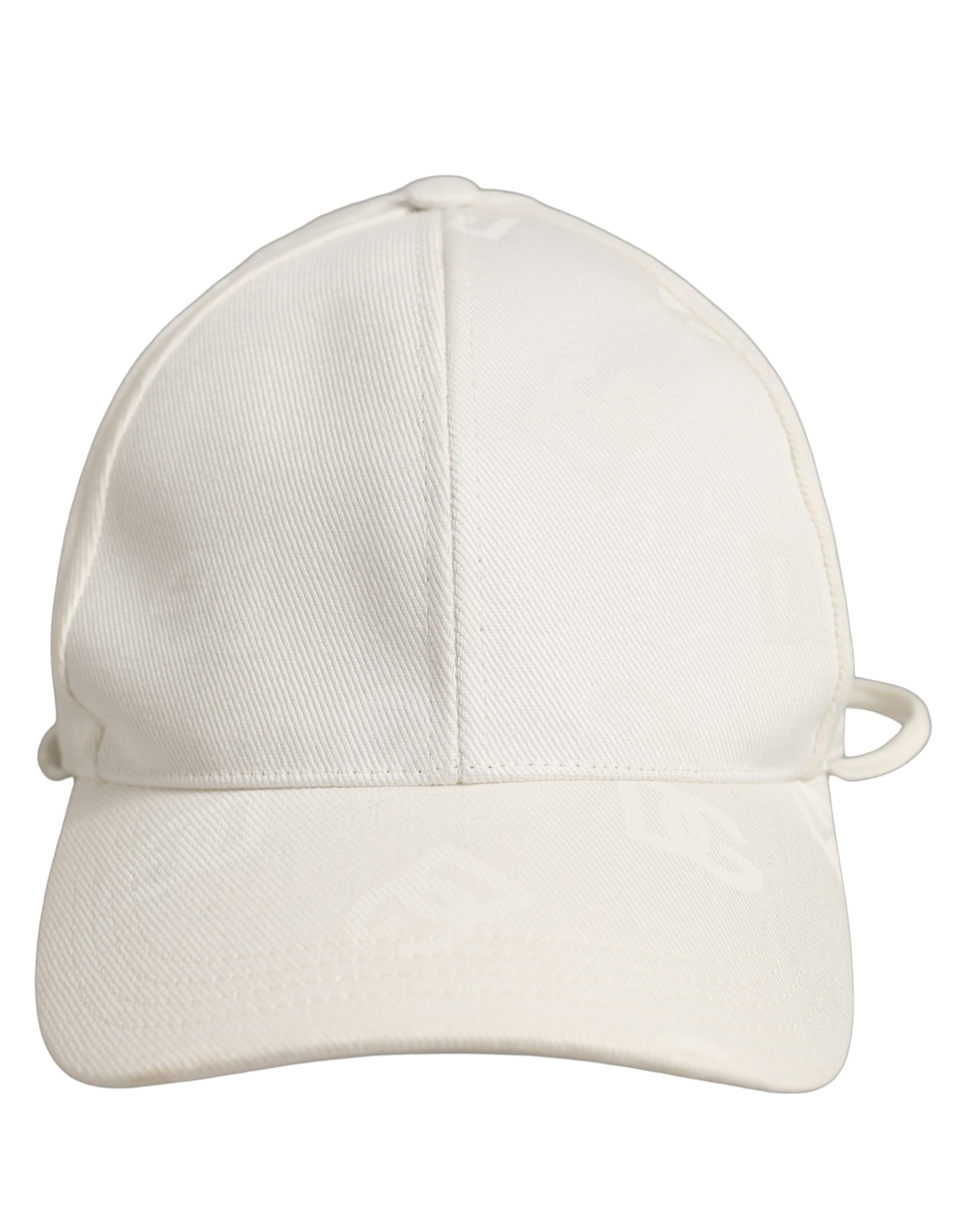 Dolce & Gabbana Men White Cotton Stretch Baseball Capello Hat | Regal Royce