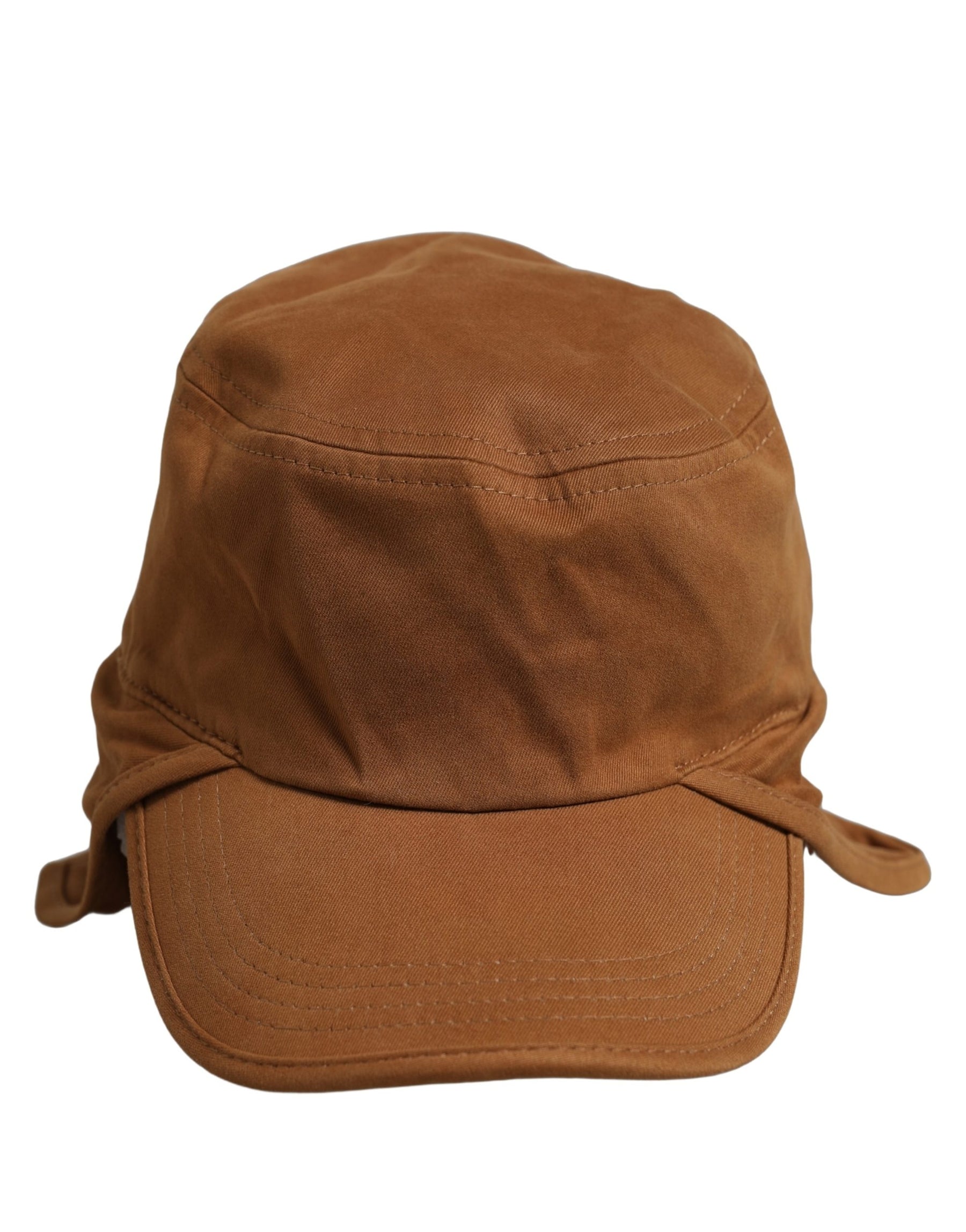Dolce & Gabbana Men Brown Cotton Double Brim Baseball Cap Hat | Regal Royce