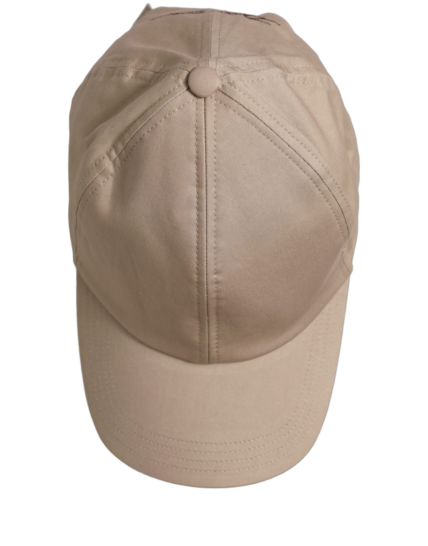 Dolce & Gabbana Men Beige Cotton Stretch Baseball Capello Hat | Regal Royce