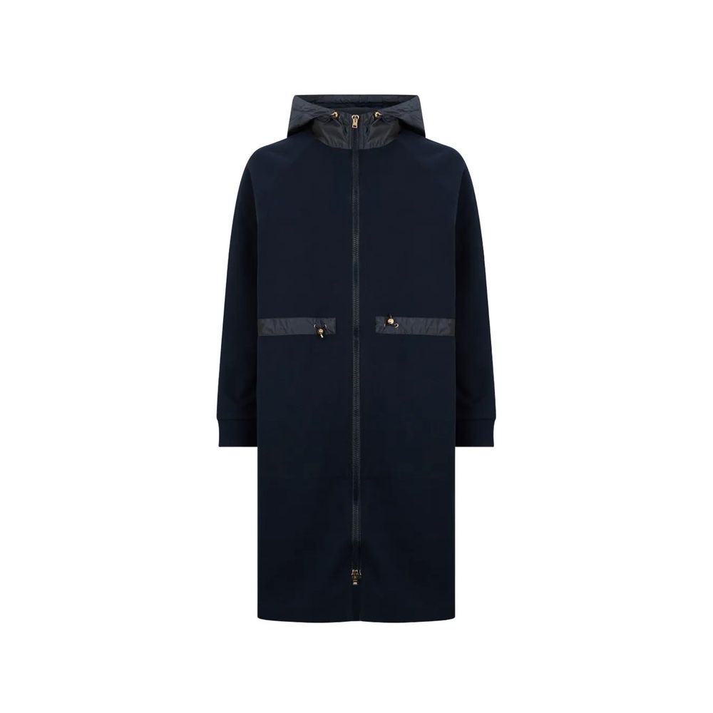 Herno Blue Cotton Coat | Regal Royce