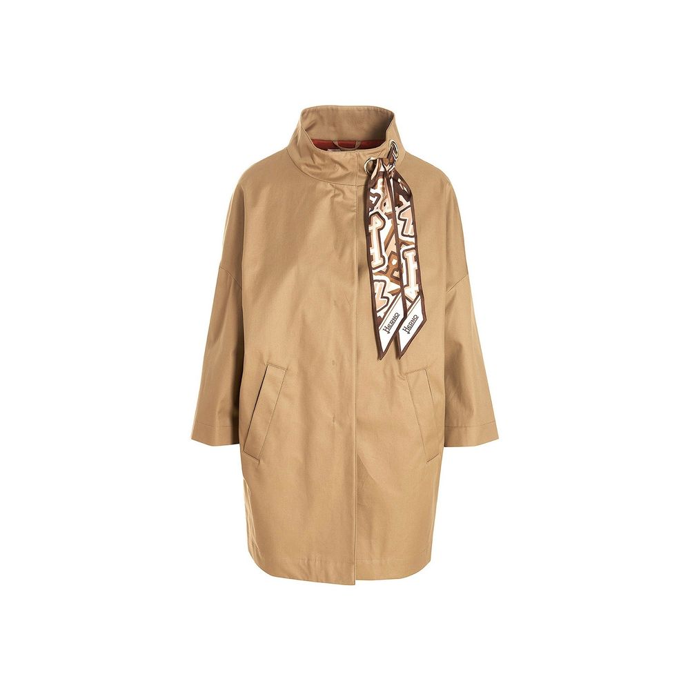 Herno Brown Cotton Coat | Regal Royce