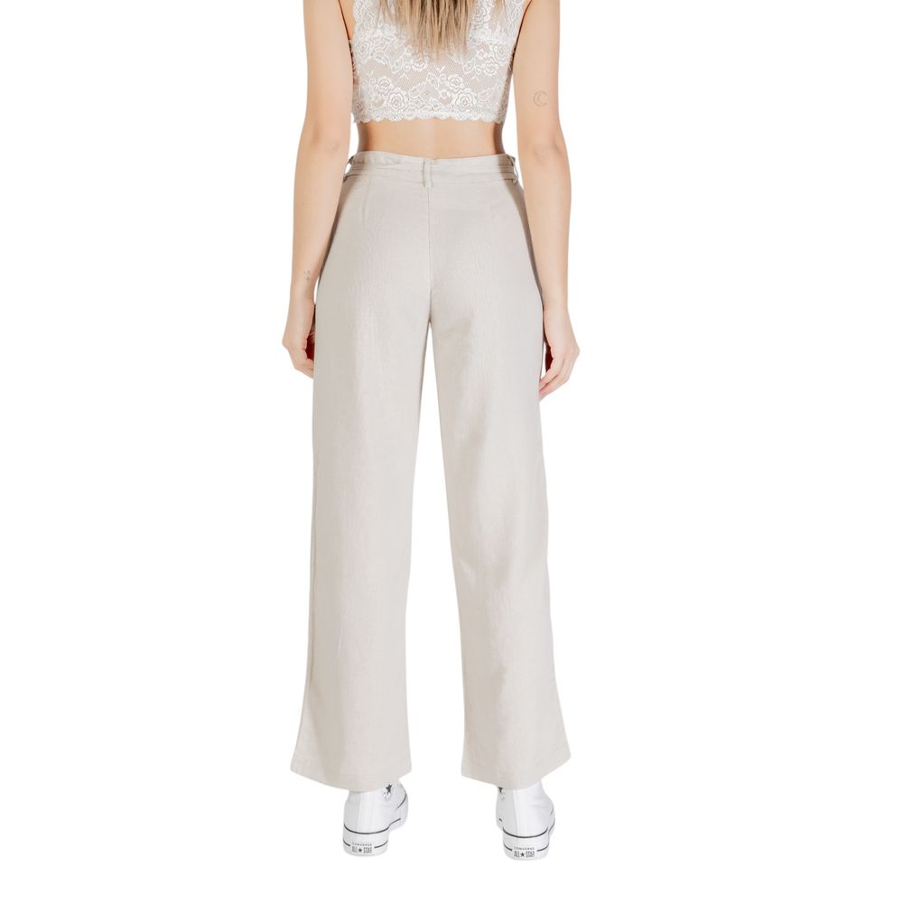 Only Beige Viscose Casual Pants | Regal Royce