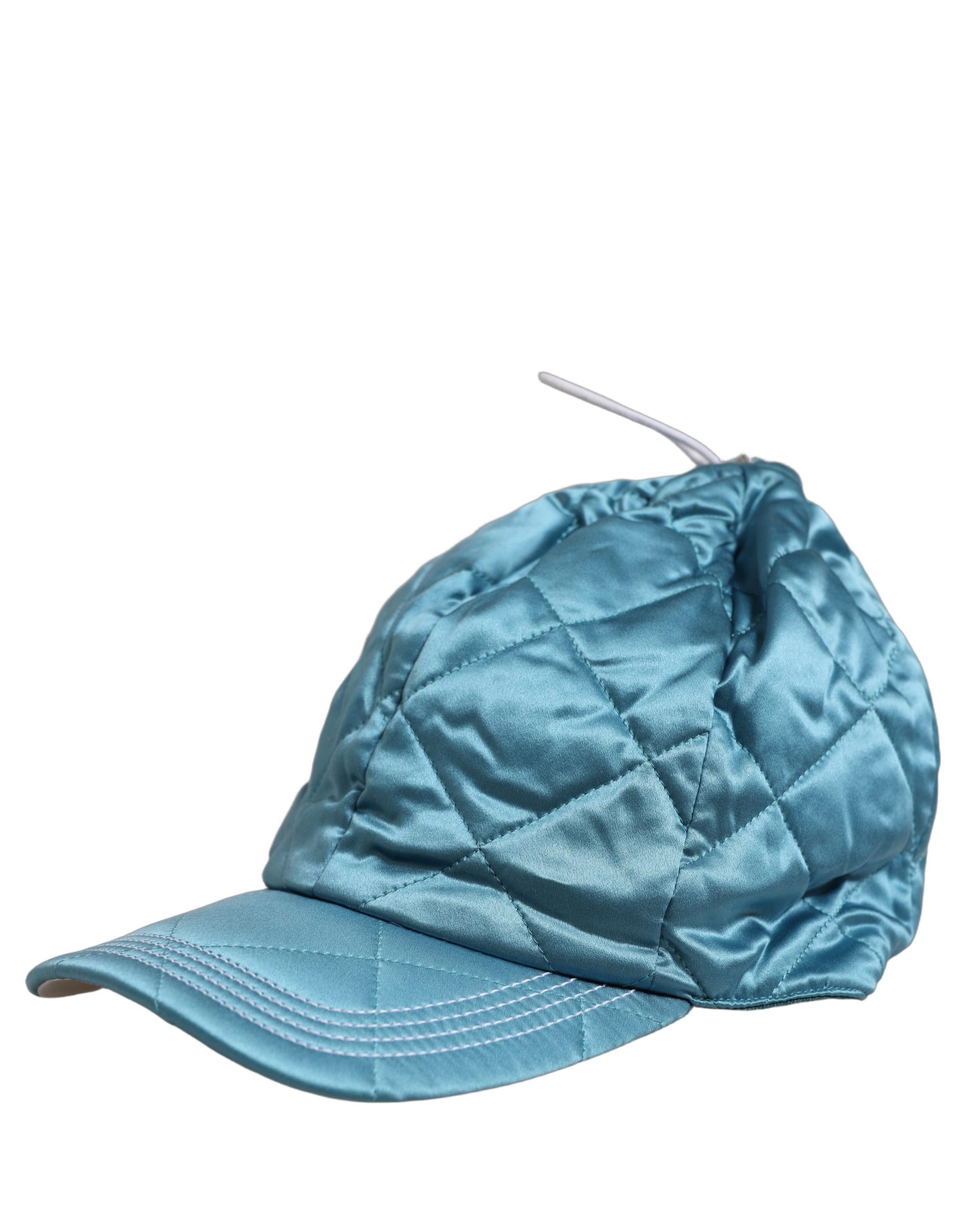 Dolce & Gabbana Men Teal Polyester Quilted Baseball Cap Hat | Regal Royce