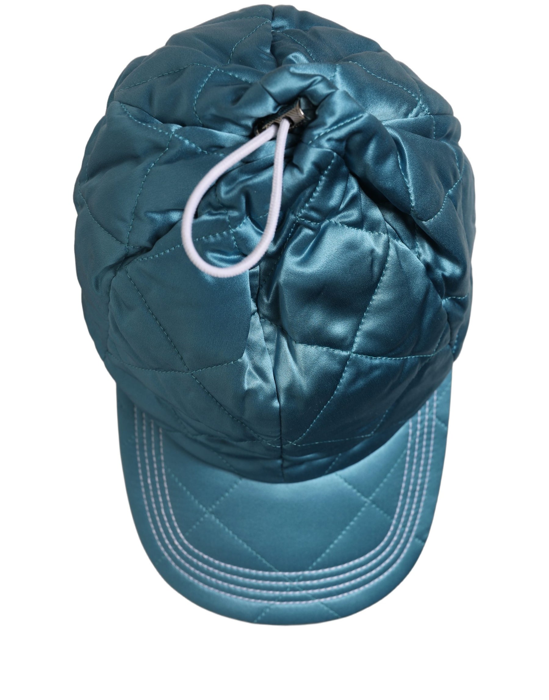 Dolce & Gabbana Men Teal Polyester Quilted Baseball Cap Hat | Regal Royce