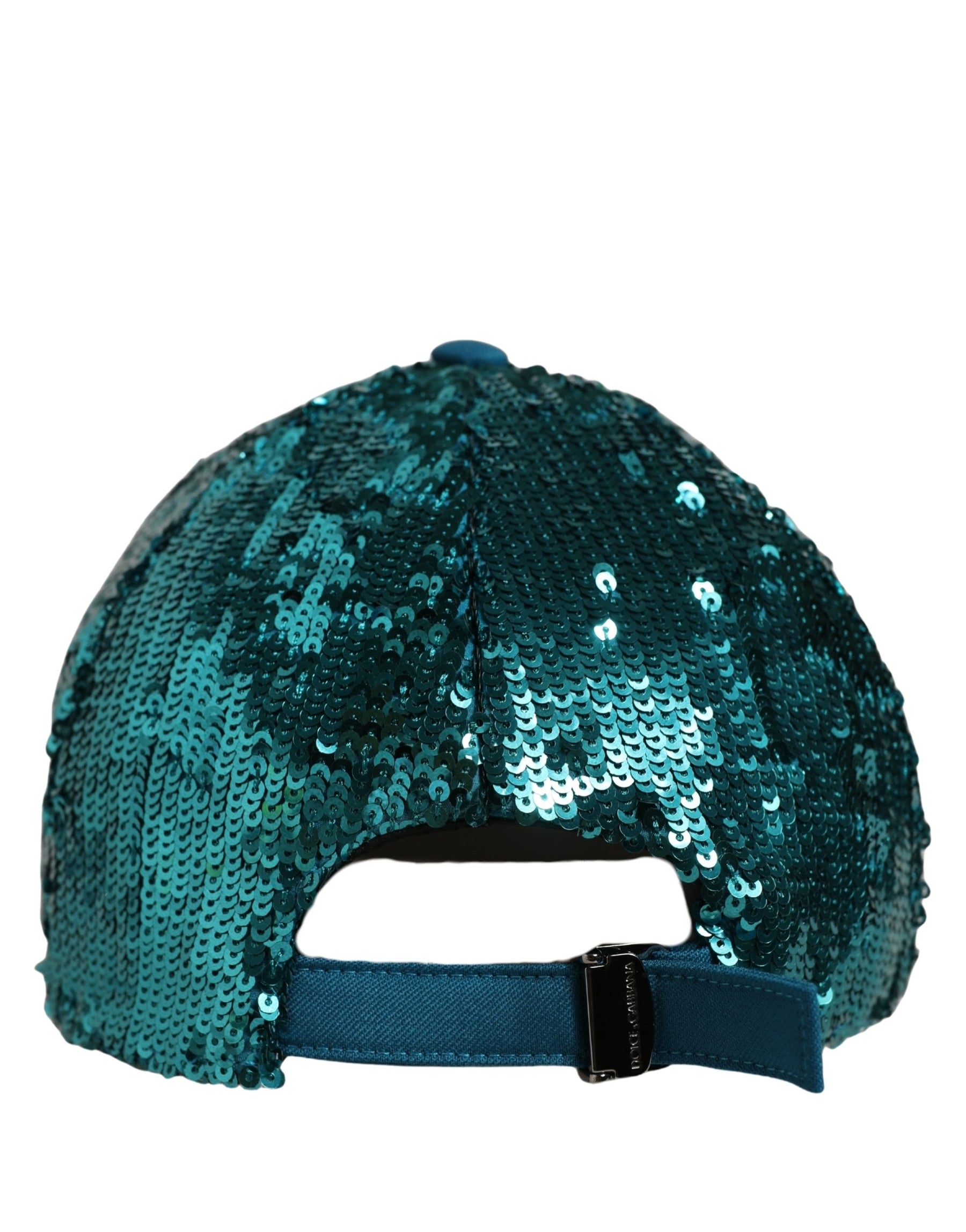 Dolce & Gabbana Men Green Cotton Sequin Baseball Cap 6 Panels Hat | Regal Royce