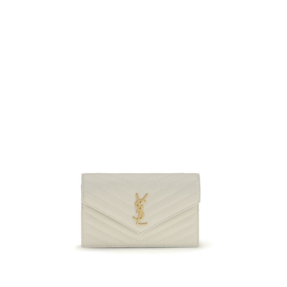 Saint Laurent Beige Calf Leather Bos Taurus Wallet | Regal Royce
