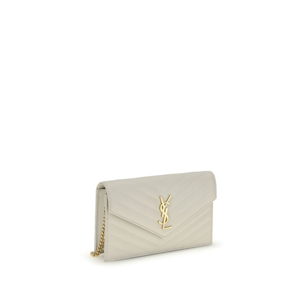 Saint Laurent Beige Calf Leather Bos Taurus Wallet | Regal Royce