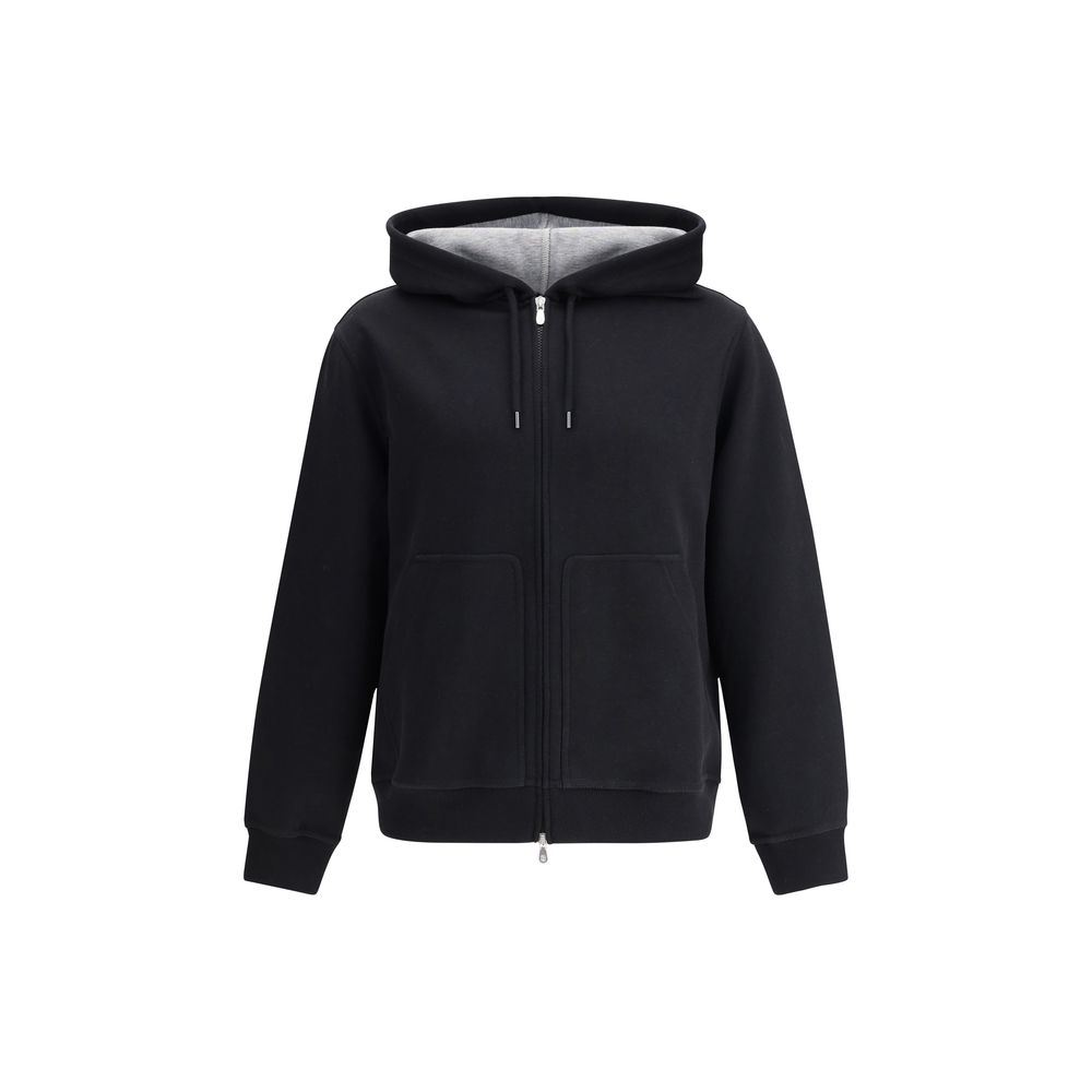 Brunello Cucinelli Black Cotton Sweatshirt | Regal Royce