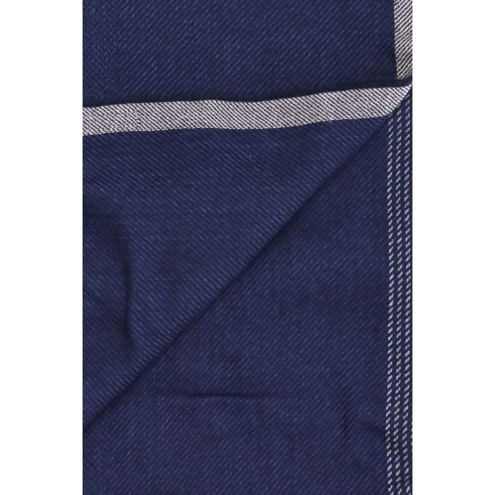 Brunello Cucinelli Blue Cashmere Scarf | Regal Royce