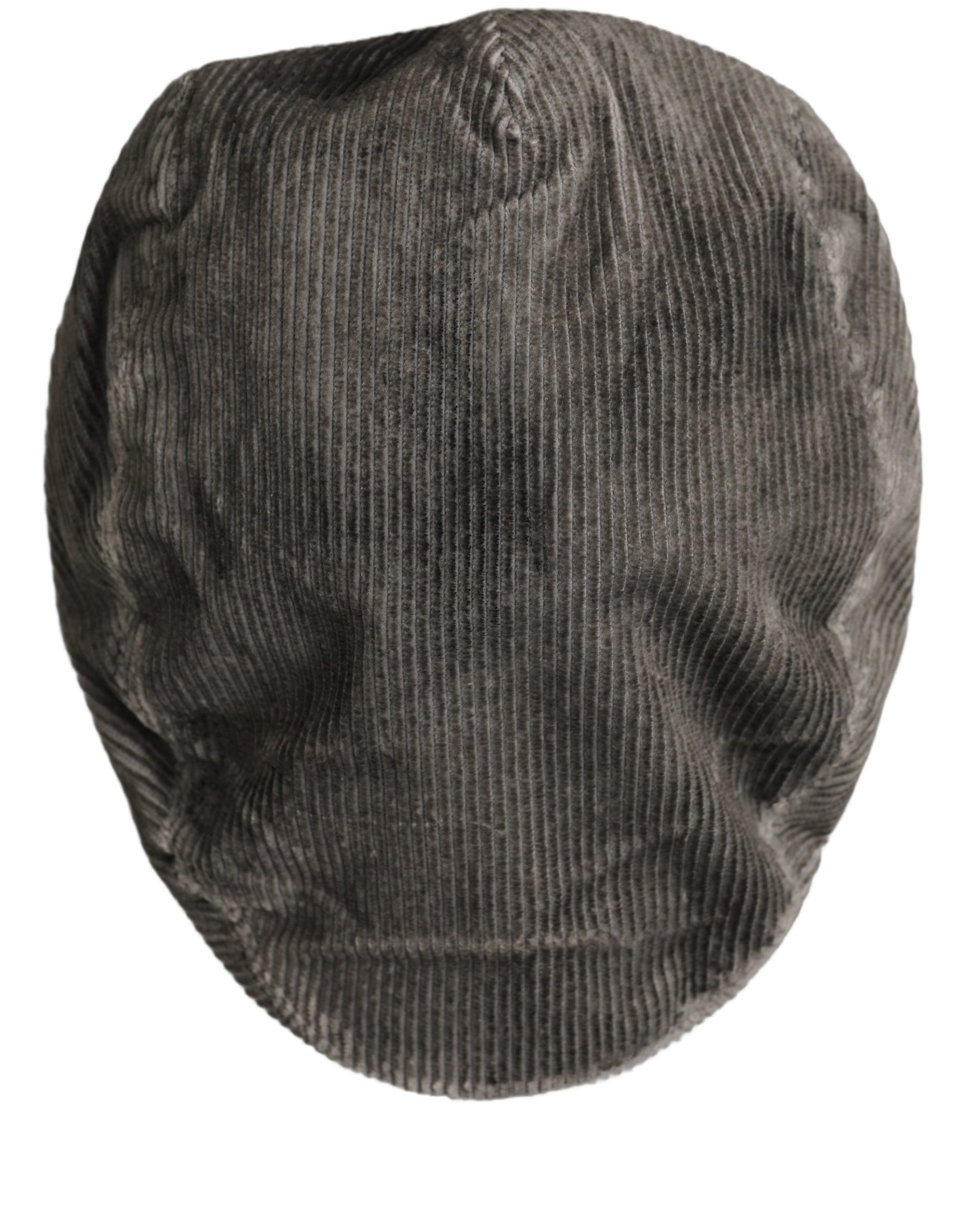 Dolce & Gabbana Men Grey Cotton Corduroy Cloth Newsboy Cap Hat | Regal Royce
