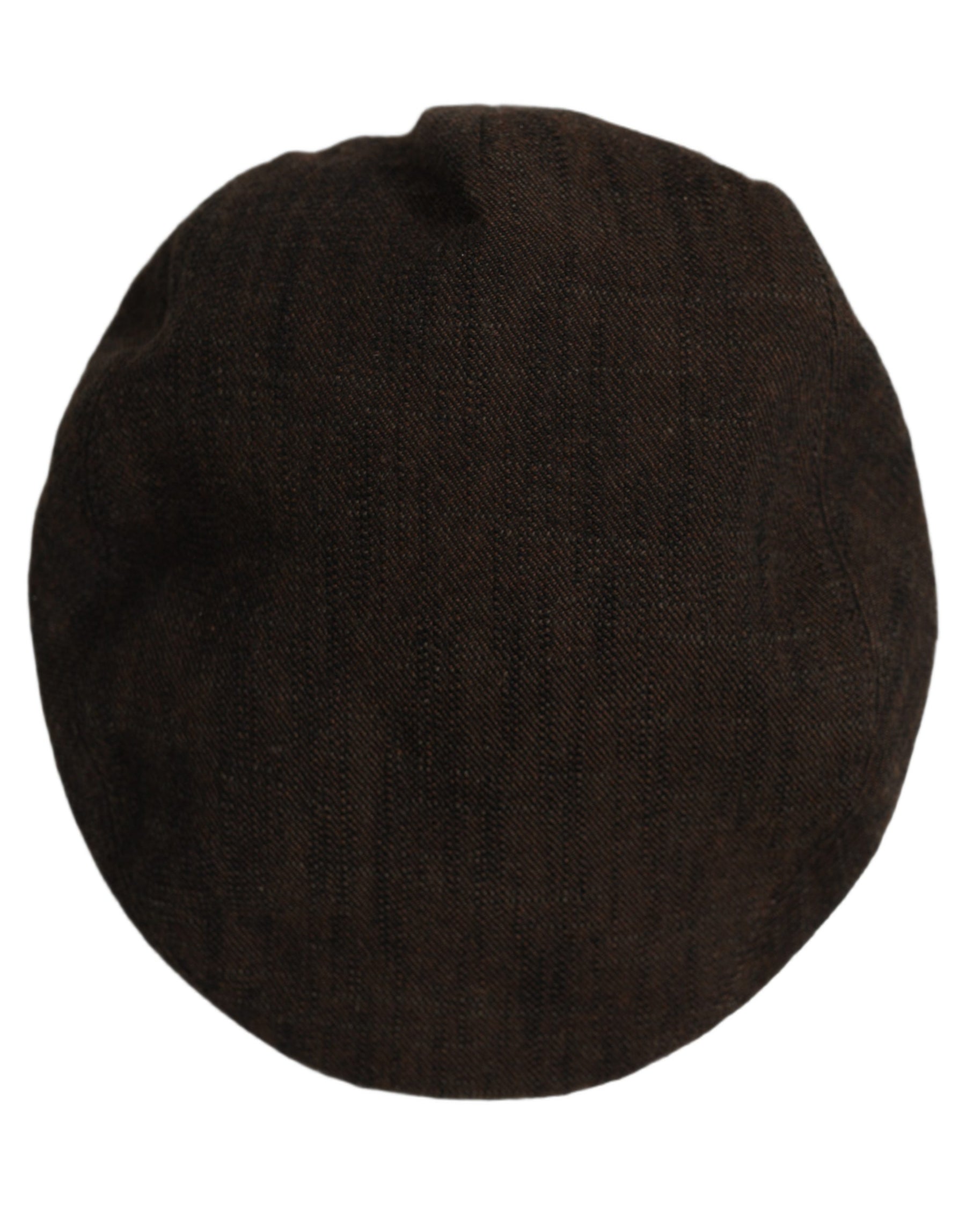 Dolce & Gabbana Men Brown Cotton Flat Cloth Newsboy Cap Hat | Regal Royce