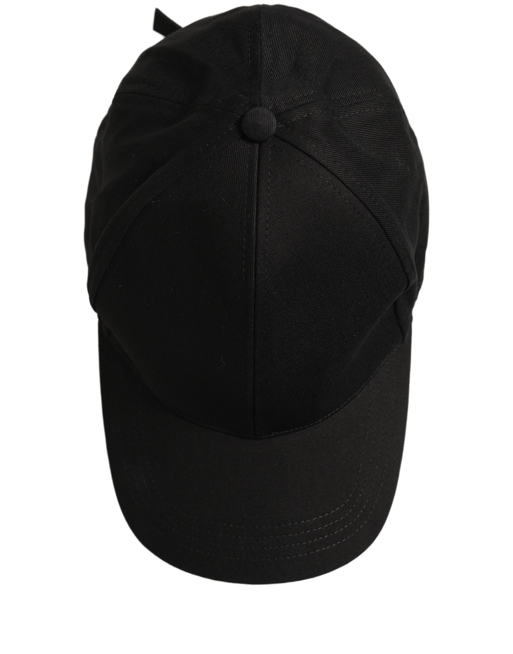 Dolce & Gabbana Men Black Cotton Baseball Capello 6 Panels Hat | Regal Royce