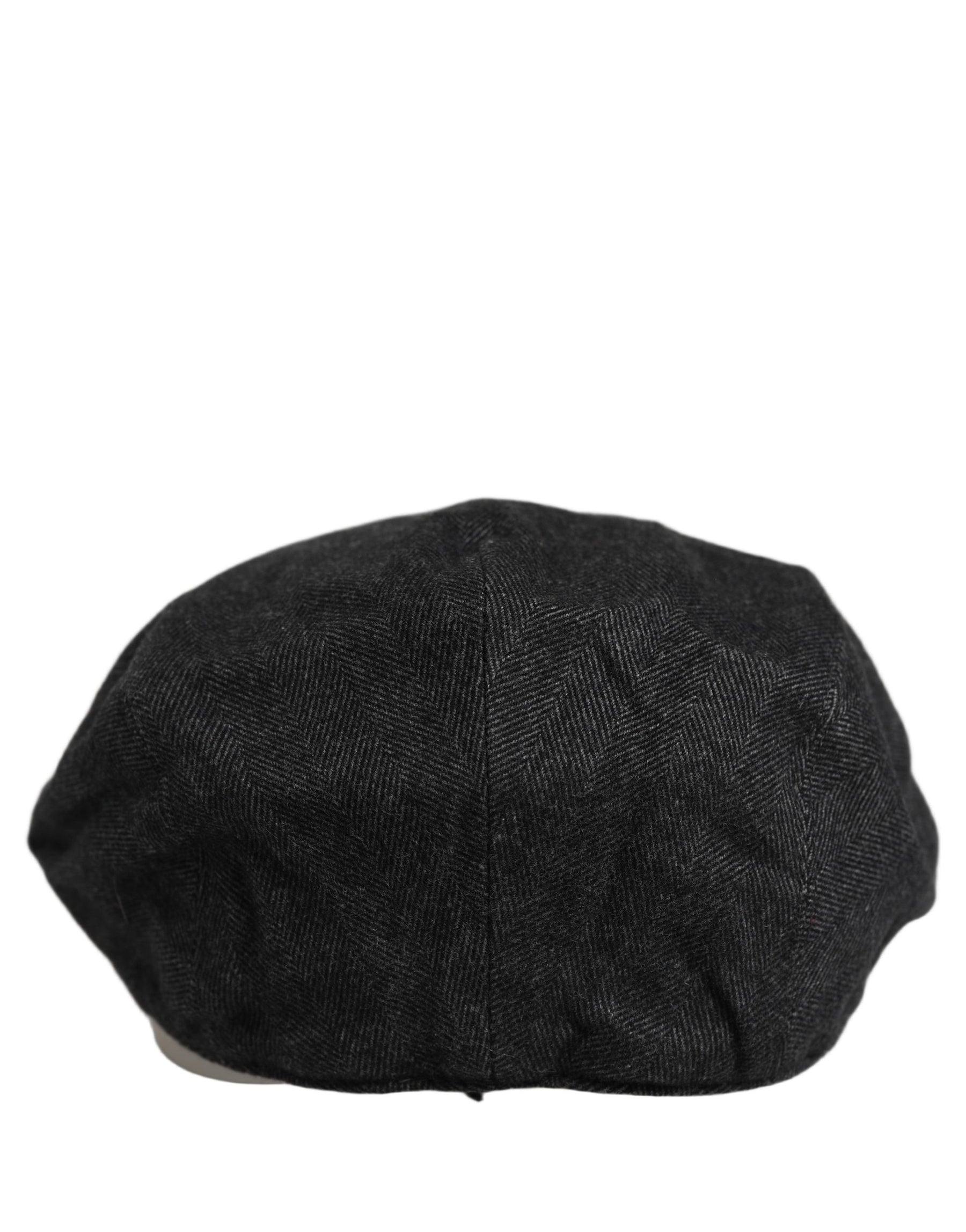 Dolce & Gabbana Men Black Cotton Flat Cloth Newsboy Cap Hat | Regal Royce