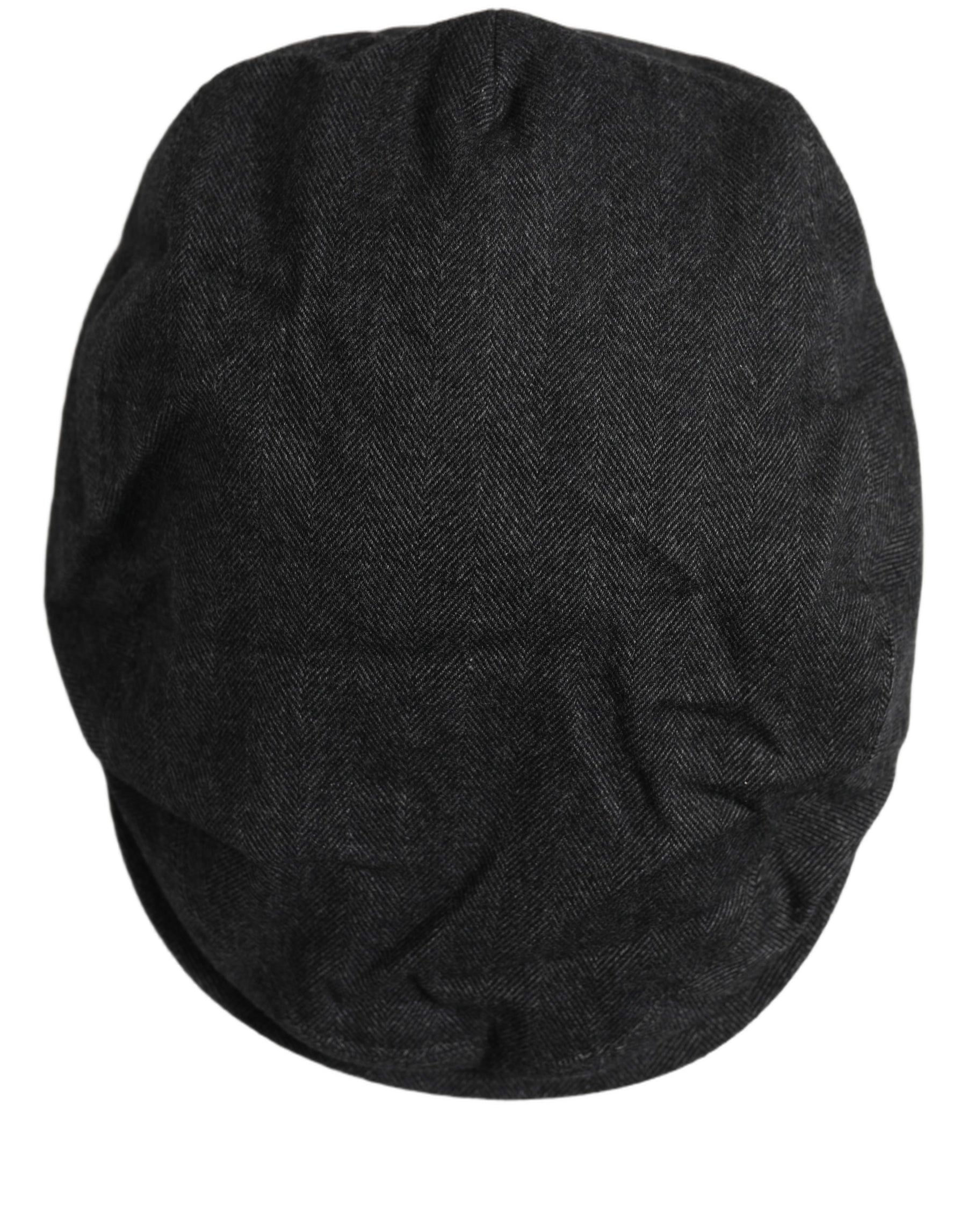 Dolce & Gabbana Men Black Cotton Flat Cloth Newsboy Cap Hat | Regal Royce