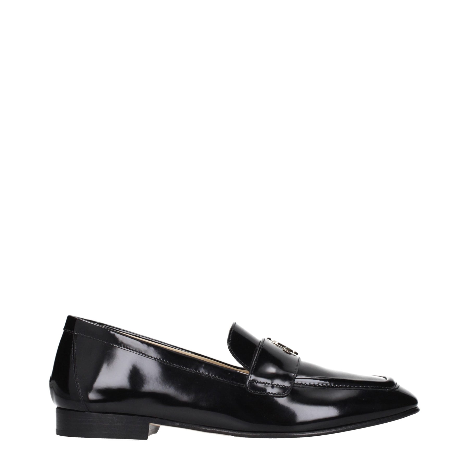 Jimmy Choo Black Leather Slip-On Loafers | Regal Royce