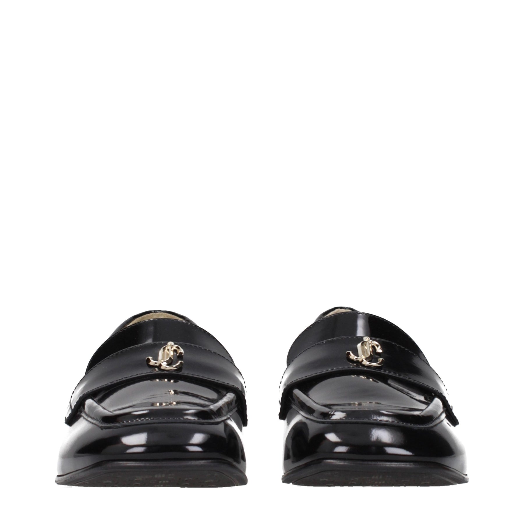 Jimmy Choo Black Leather Slip-On Loafers | Regal Royce