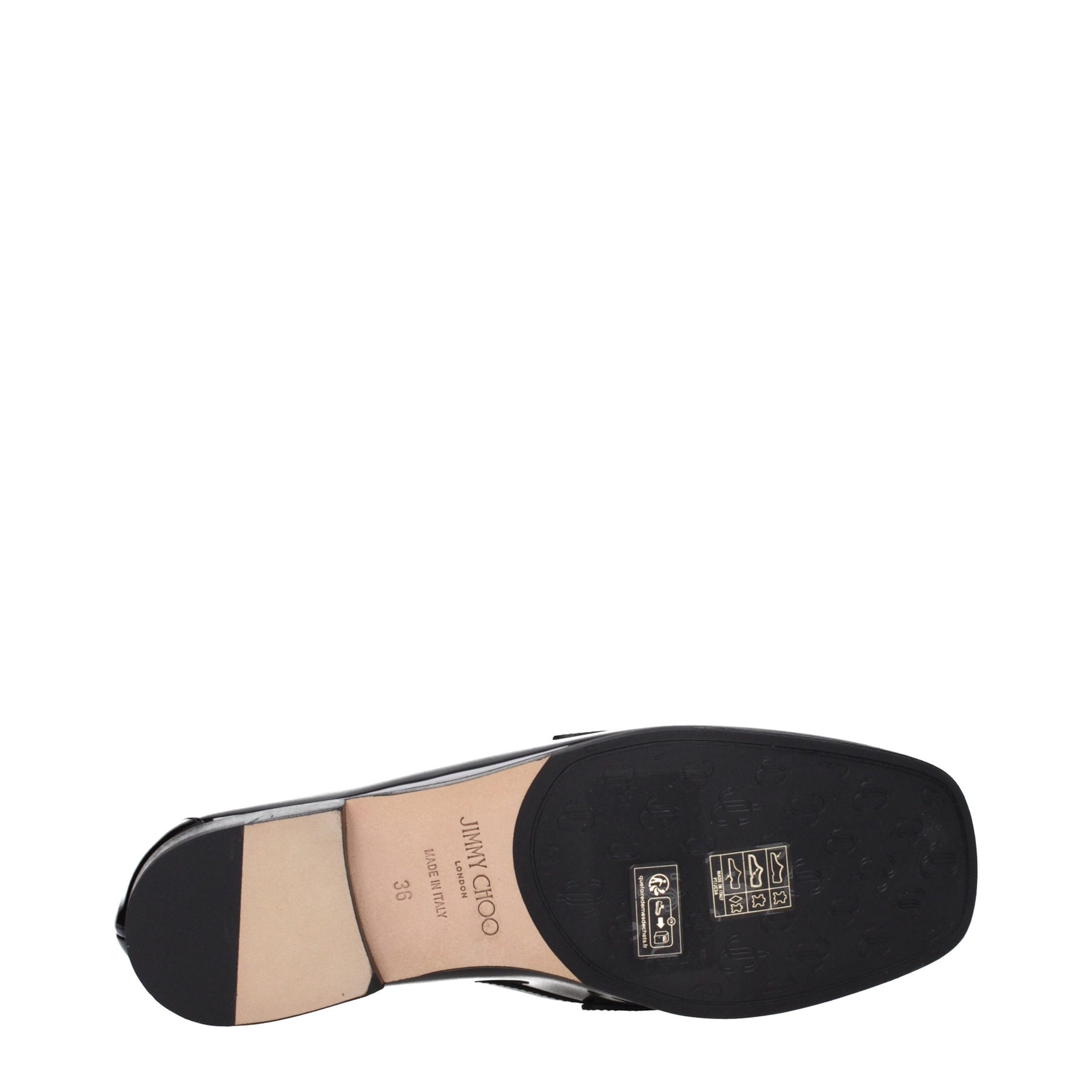 Jimmy Choo Black Leather Slip-On Loafers | Regal Royce