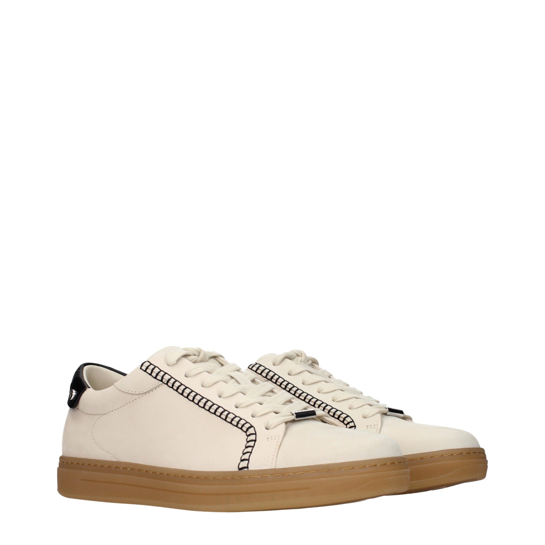 Jimmy Choo Beige Leather Sneakers | Regal Royce