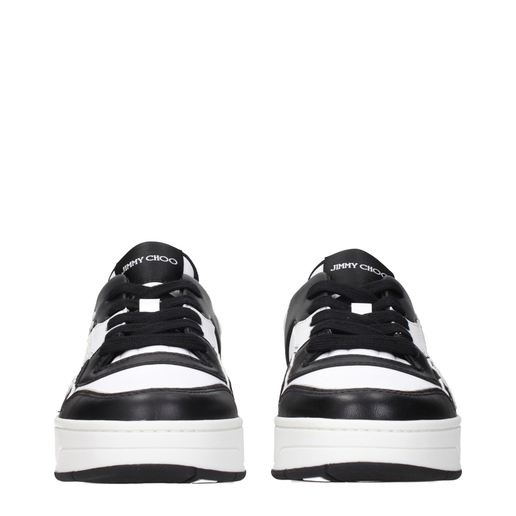 Jimmy Choo Black Leather Low Top Sneakers | Regal Royce
