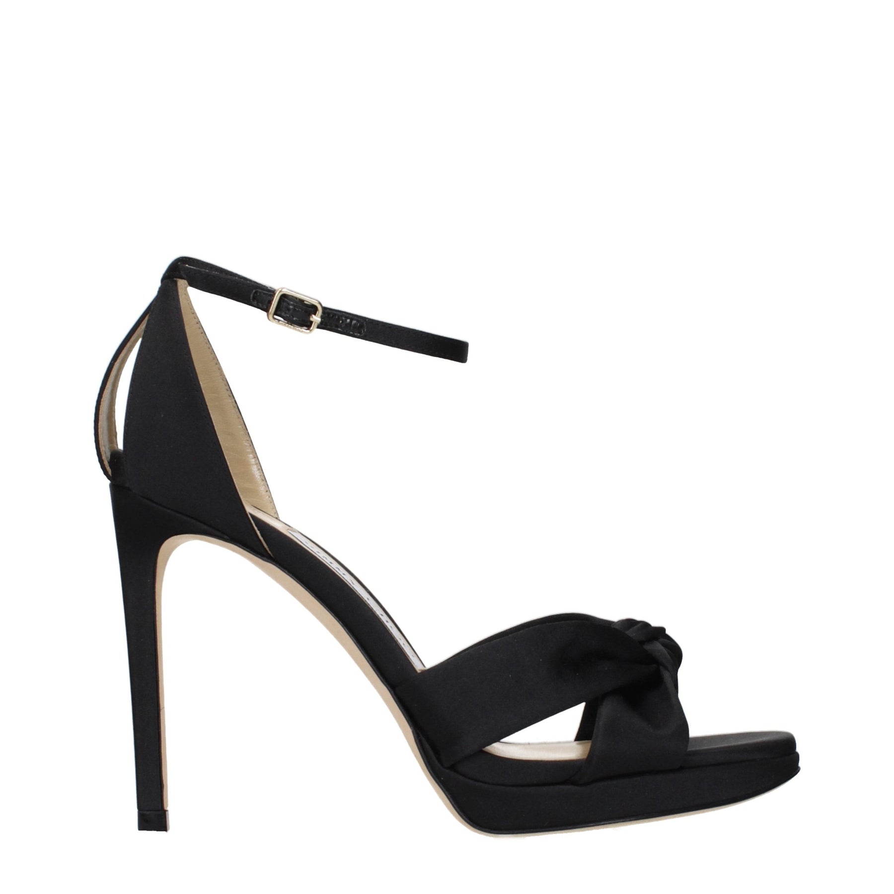 Jimmy Choo Black Satin Platform Sandals | Regal Royce