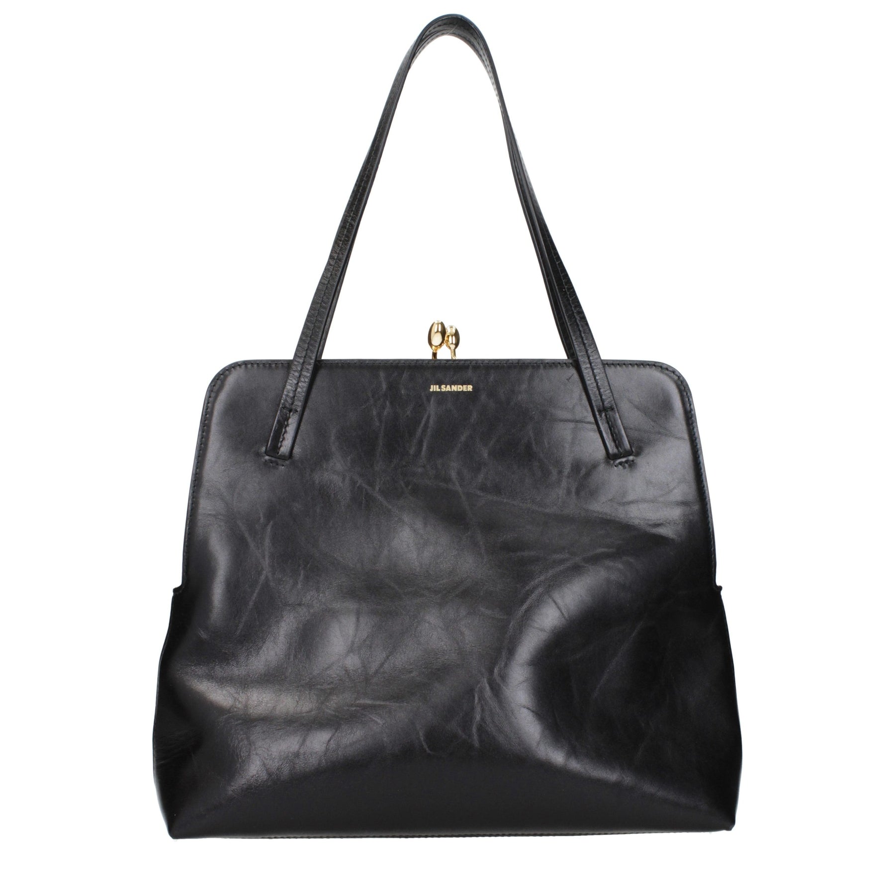 Jil Sander Black Leather Shoulder Bag | Regal Royce