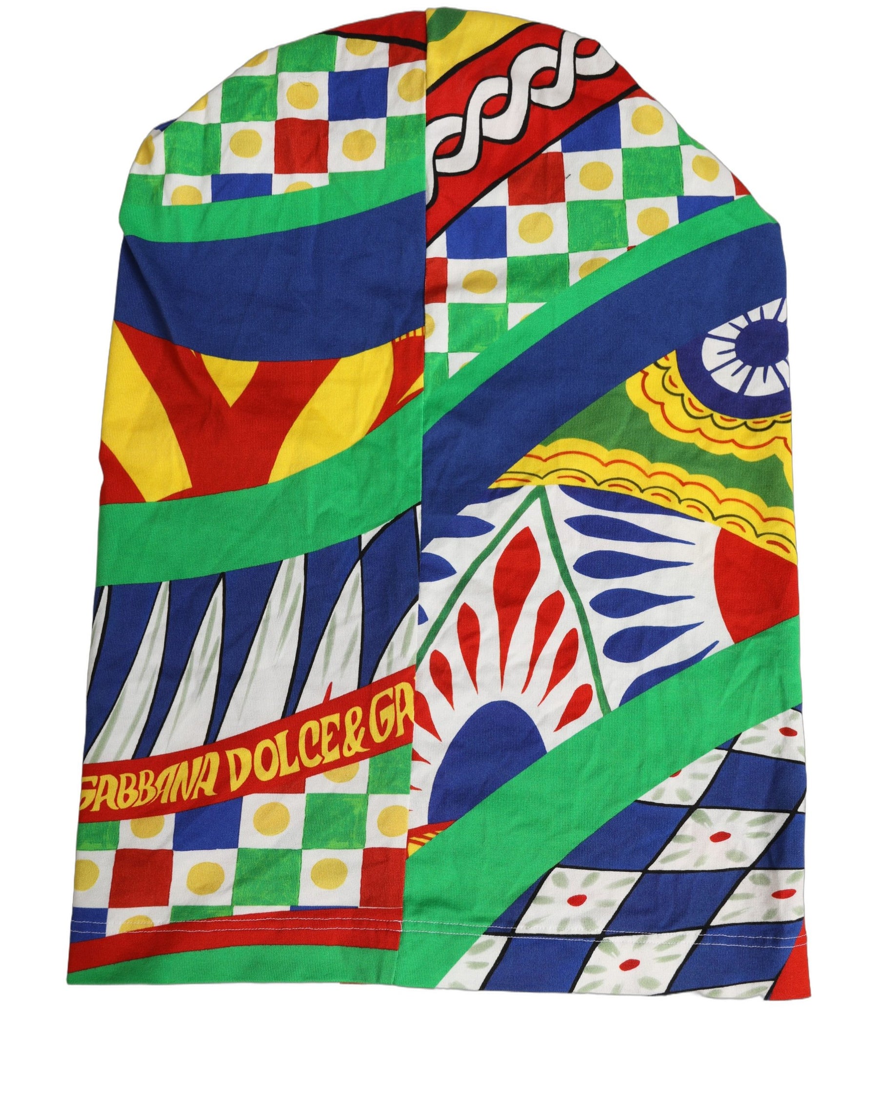 Dolce & Gabbana Men Multicolor Carretto Siciliano Balaclava Hat | Regal Royce